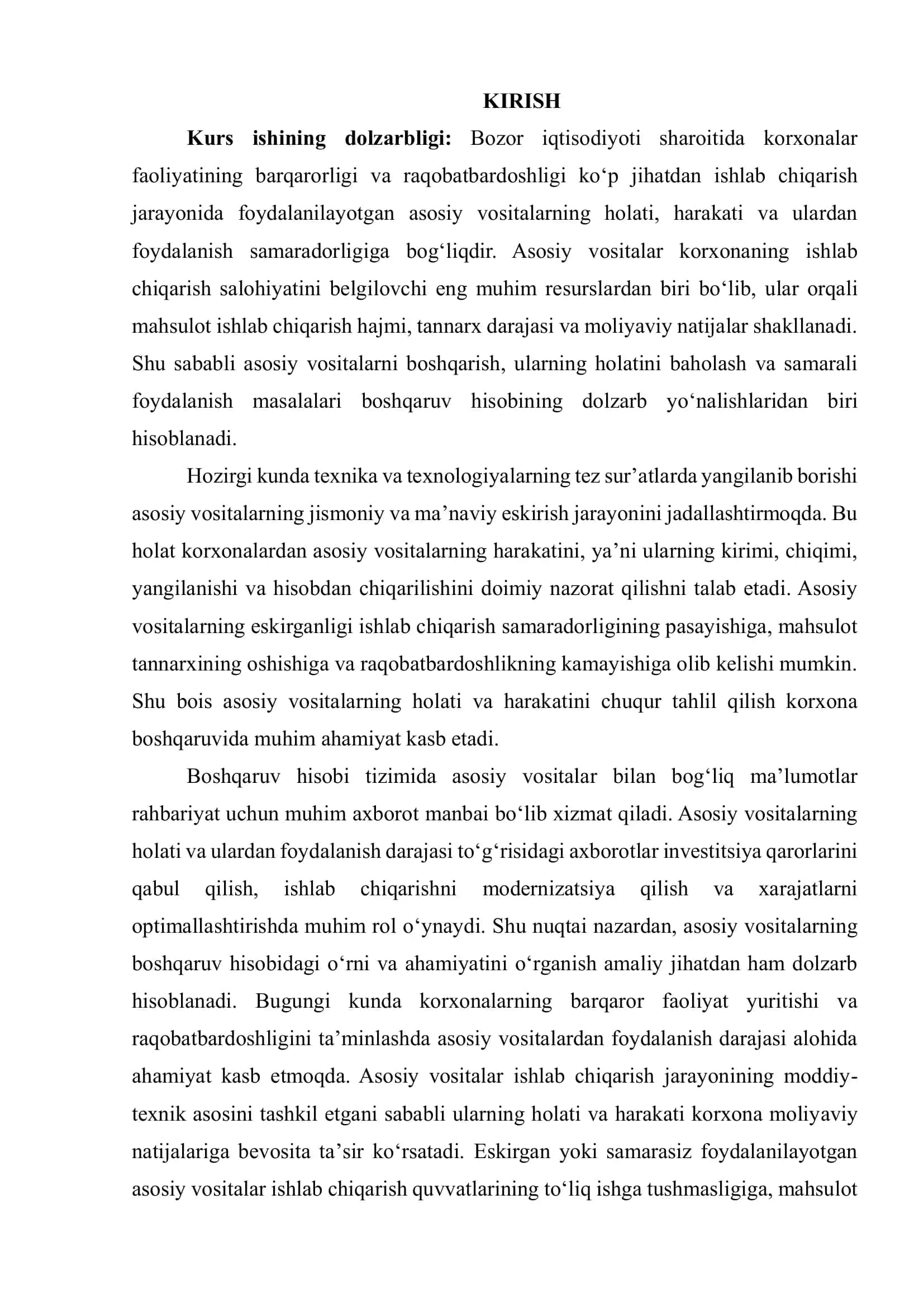 ASOSIY VOSITALARNING HOLATI, HARAKATI VA ULARDAN SAMARALI FOYDALANISH 3
