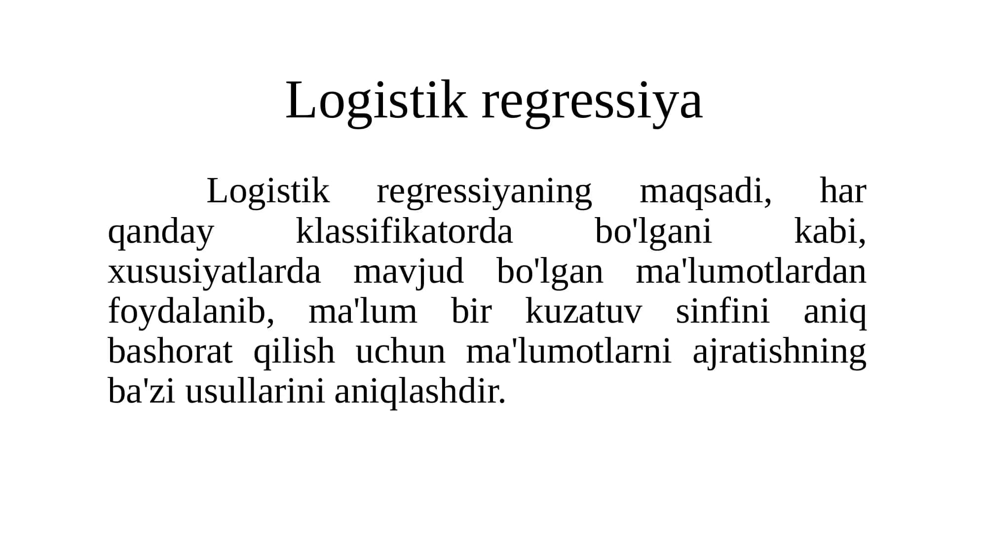 Logistik regressiya 3