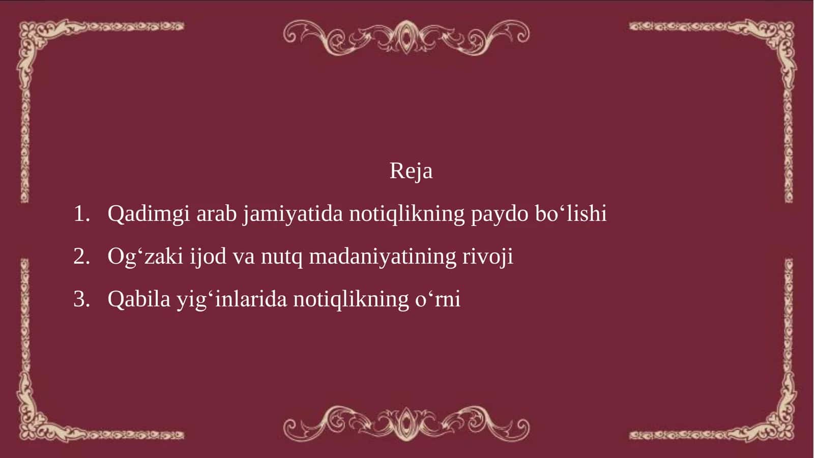 ARABLARDA NOTIQLIK AN’ANALARI 3