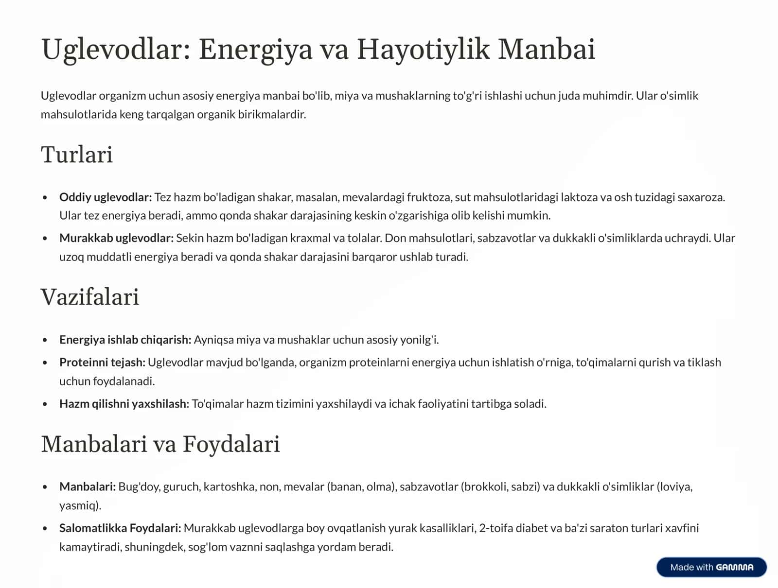 Oziqa va Nutrientlar: Sog'lom Hayot Asoslari. 3