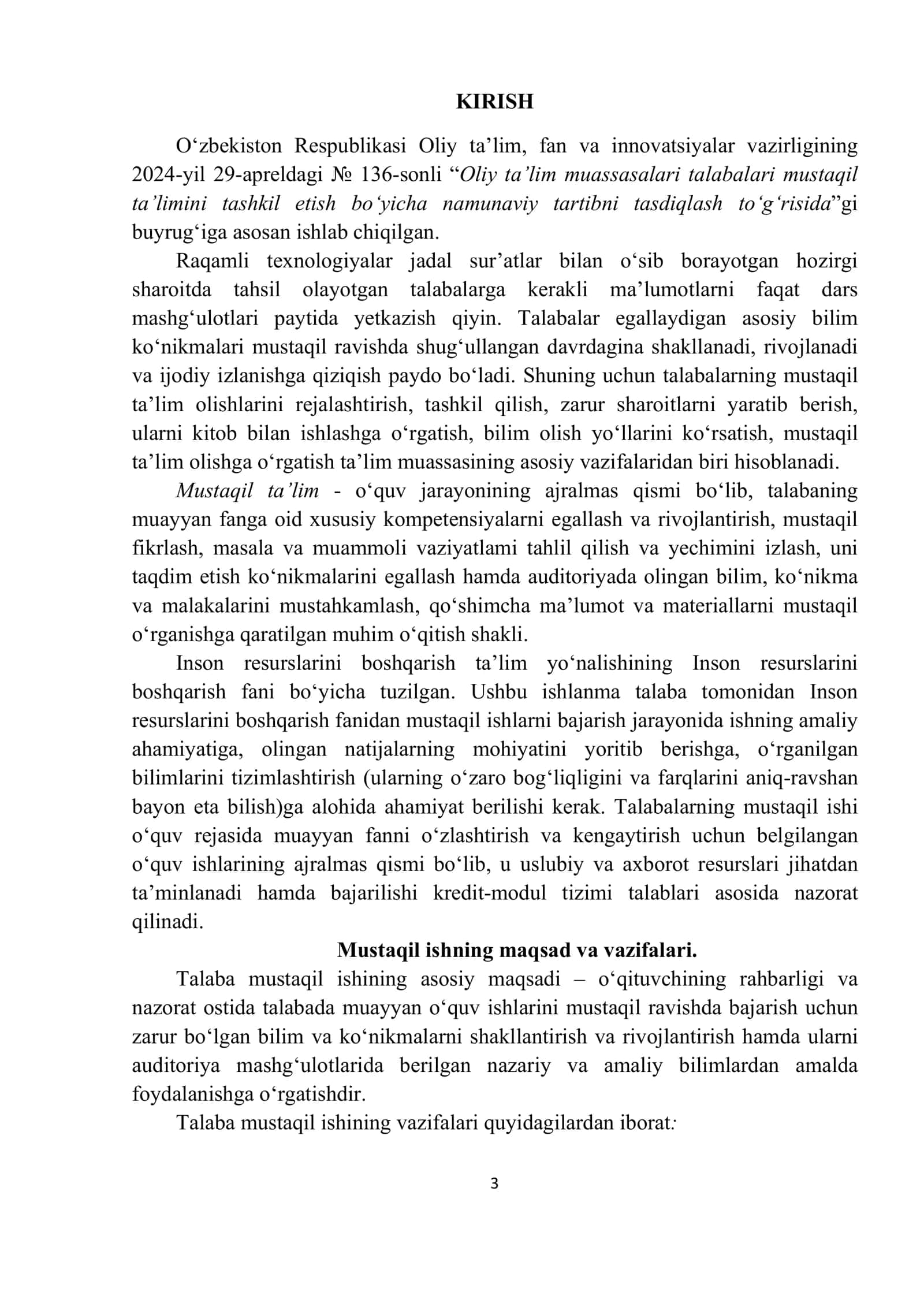 INSON RESURSLARINI BOSHQARISH 3