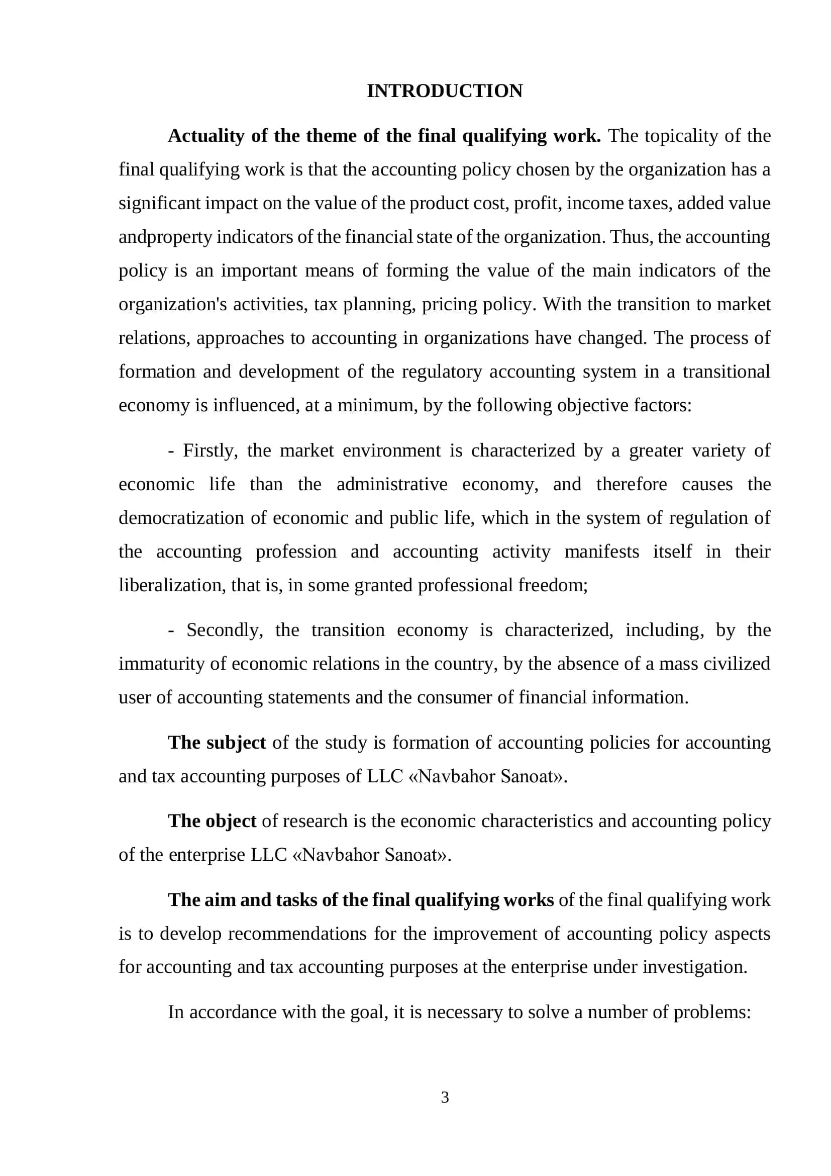 ORGANIZATION AND MAINTENANCE OF ACCOUNTING POLICY IN ECONOMIC ENTITIES 3
