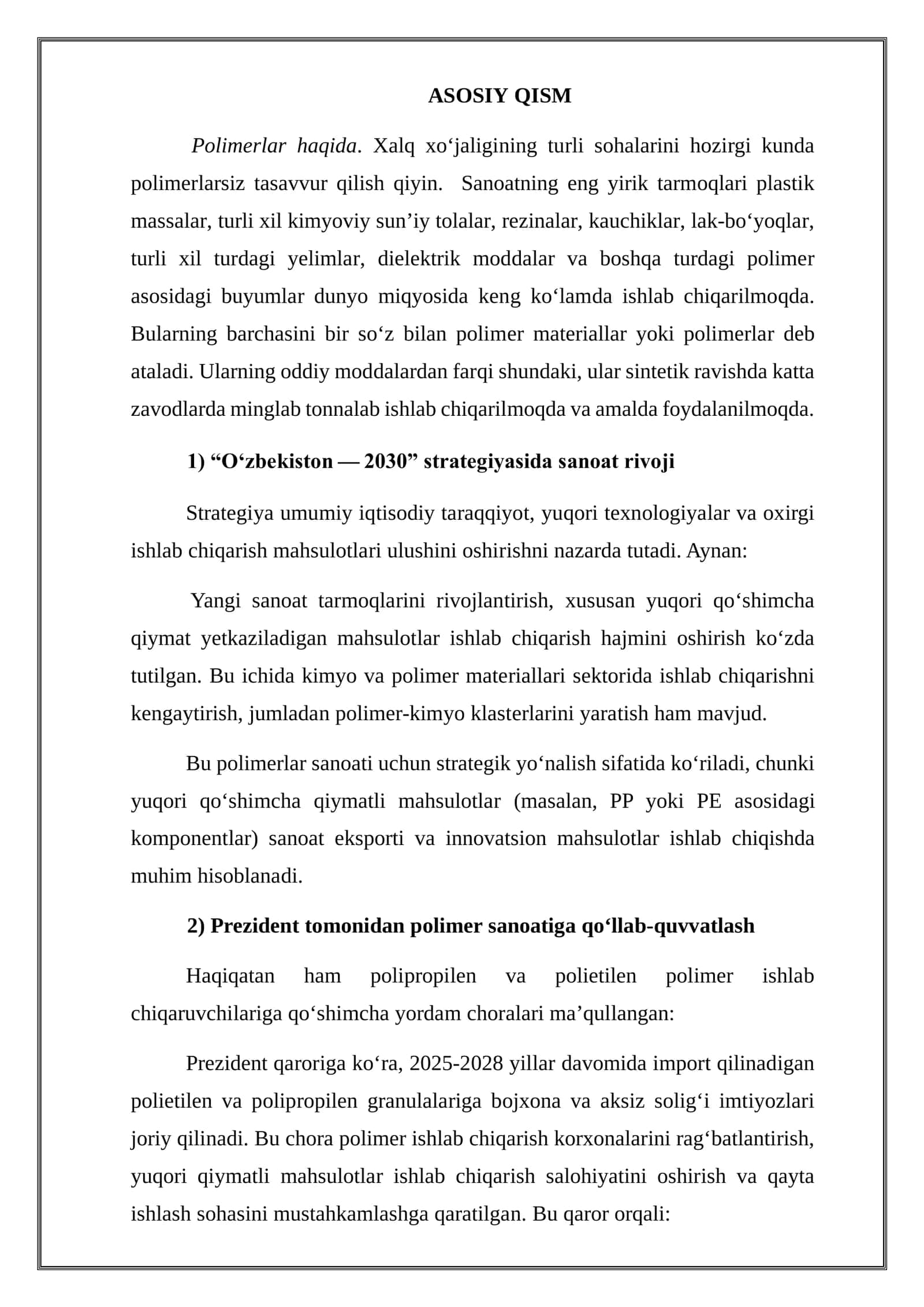 Avtomobil sanoatida polipropilen materiallarning ishlab chiqarilish va qo‘llanilishi 3