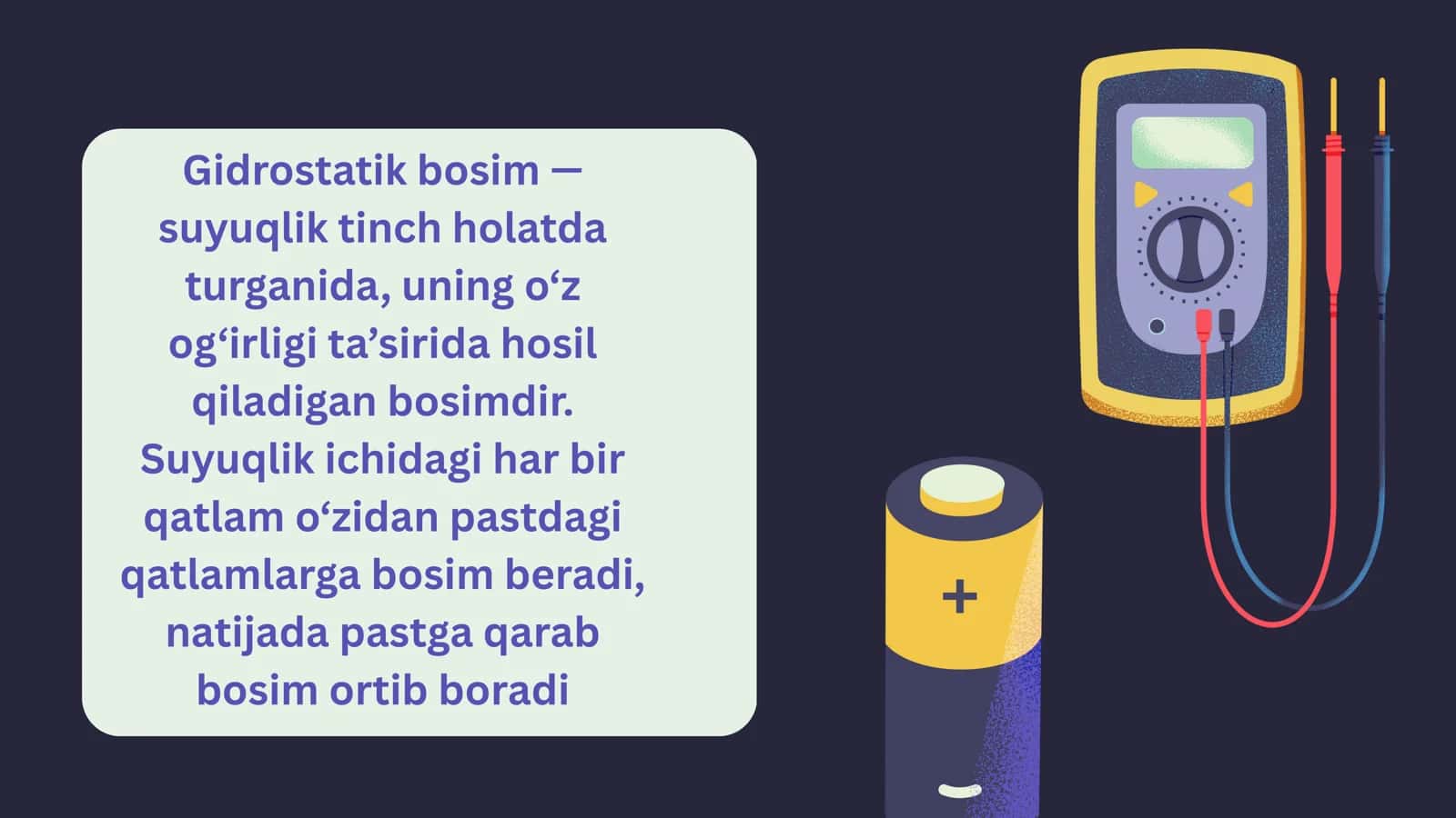GIDROSTATIK BOSIM VA UNING TAQSIMLANISHI 3