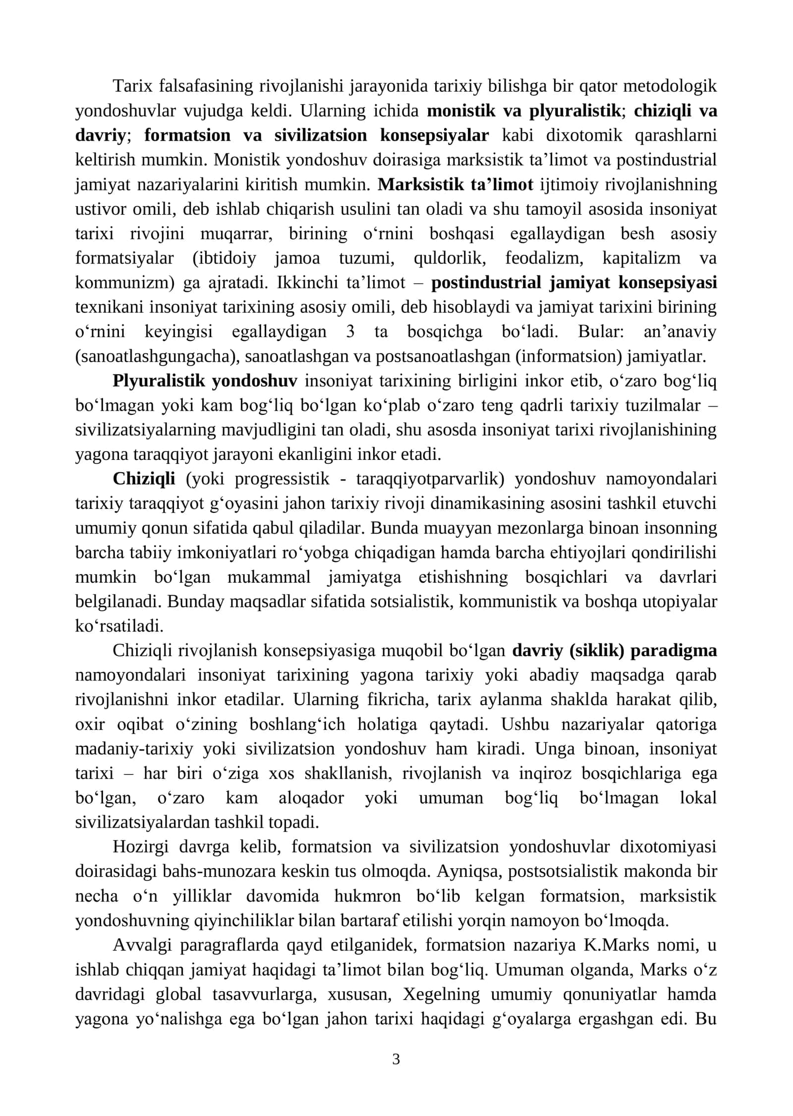 Tarix falsafasi, sivilizatsiya va madaniyat 3
