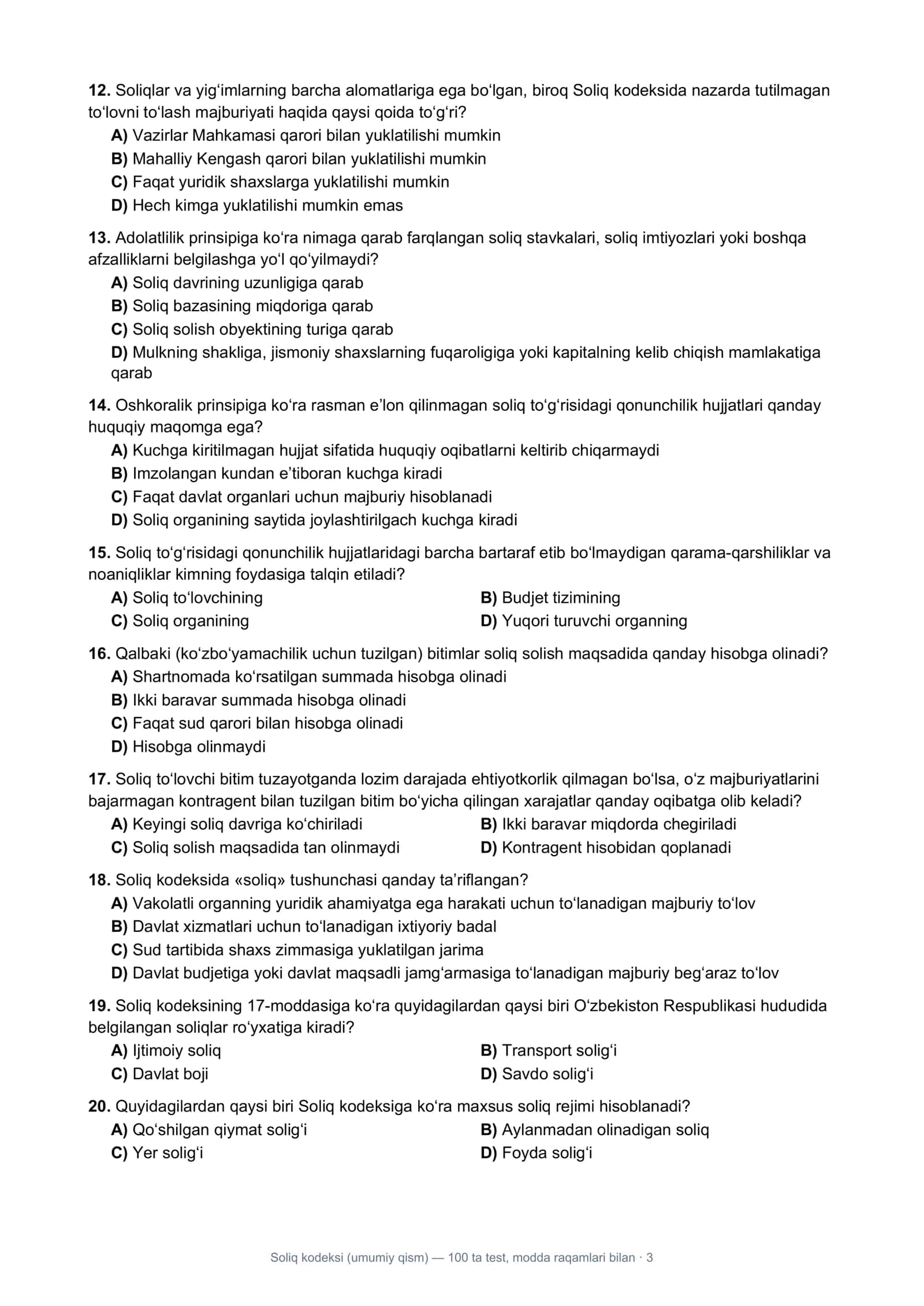 Soliq kodeksi (umumiy qism) 3