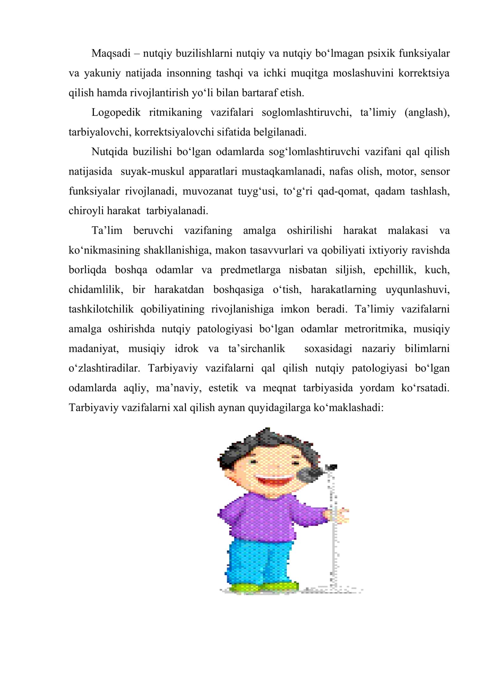 Logopedik ritmikaning obyekti predmeti va vazifalari 3