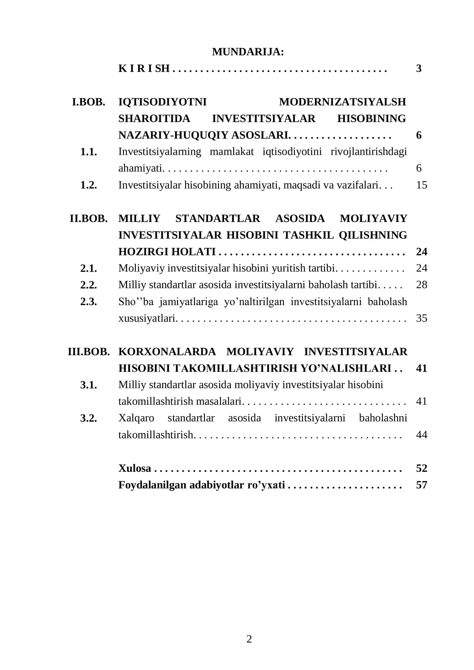 “INVESTITSIYALAR HISOBINI BUXGALTERIYA HISOBINING MILLIY STANDARTLARI ASOSIDA TASHKIL QILISH” 3