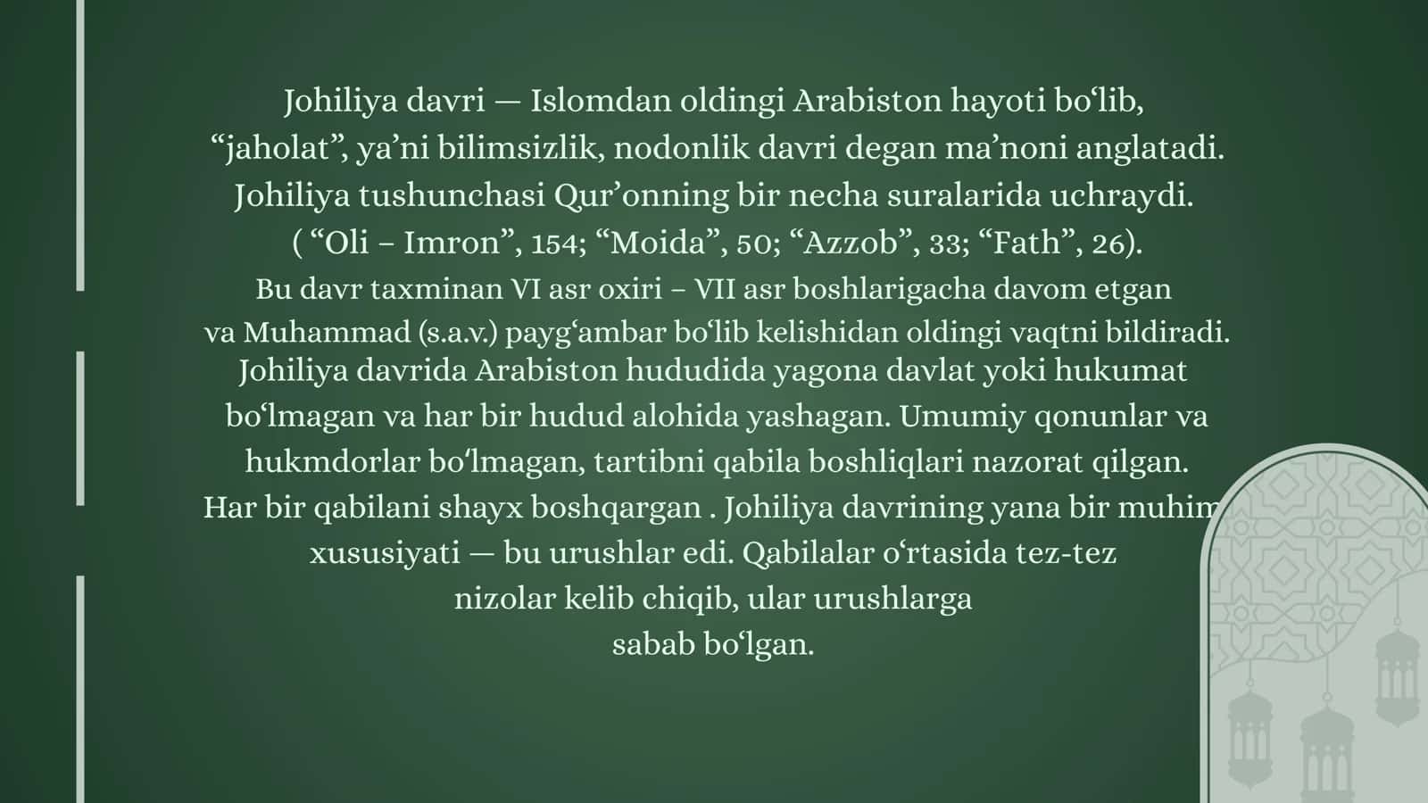 ISLOM DINI TARIXI VA MOHIYATI 3