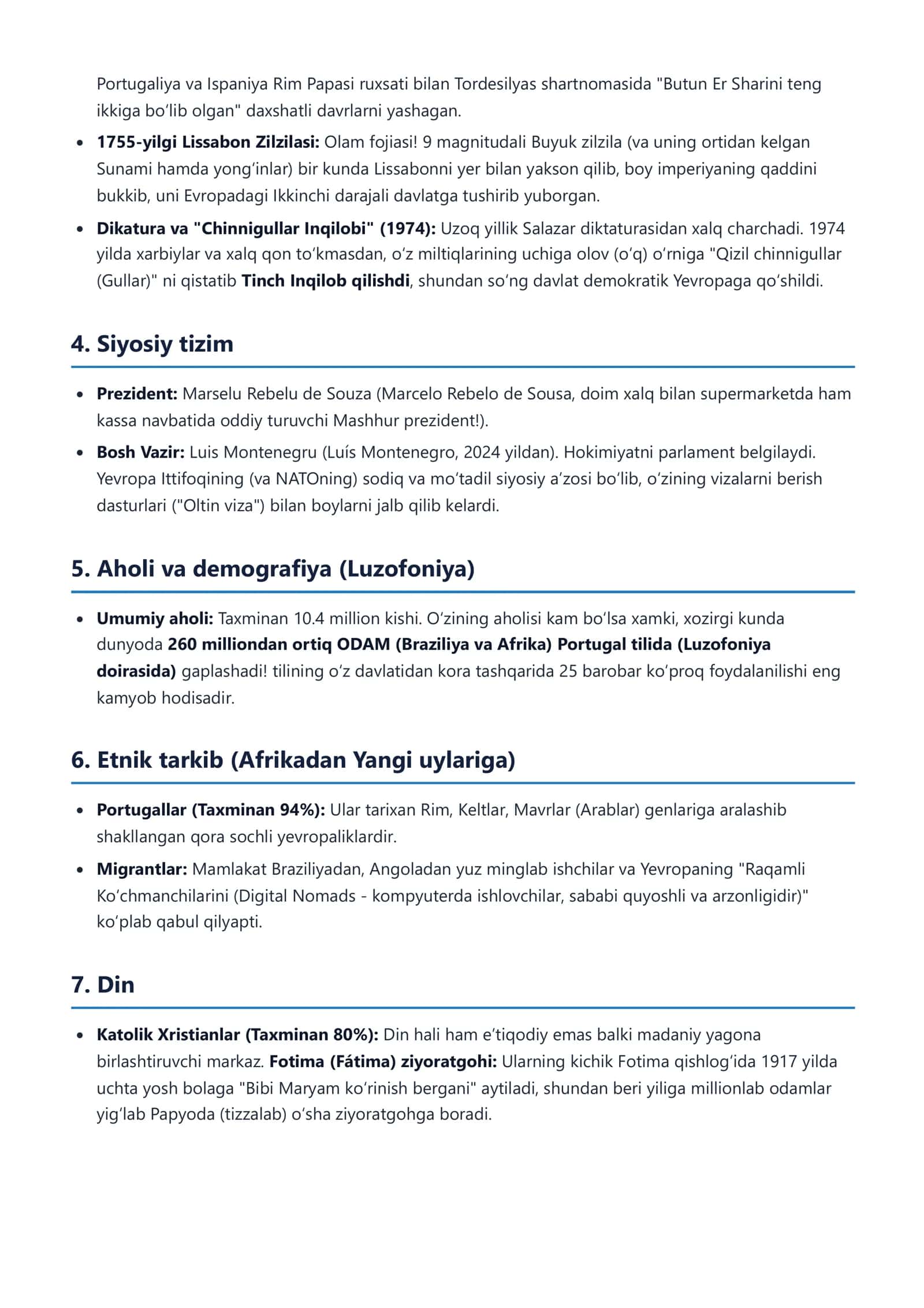 DUNYO DAVLATLARI ENSIKLOPEDIYASI PORTUGALIYA RESPUBLIKASI 3
