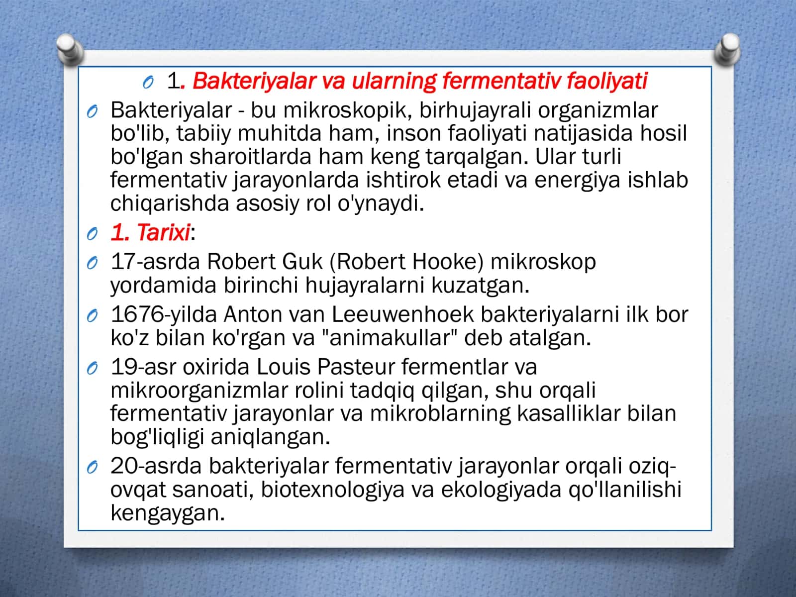 Bakteriyalarda fermentatif jarayonlar Tashqi muxitni biologik va texnologik chiqindilar bilan ifloslanishi 3