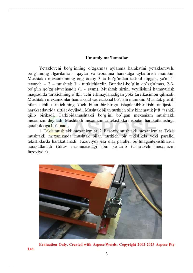 Mushtli mexanizmlarni aylanish mushlari bilan taxlili 3