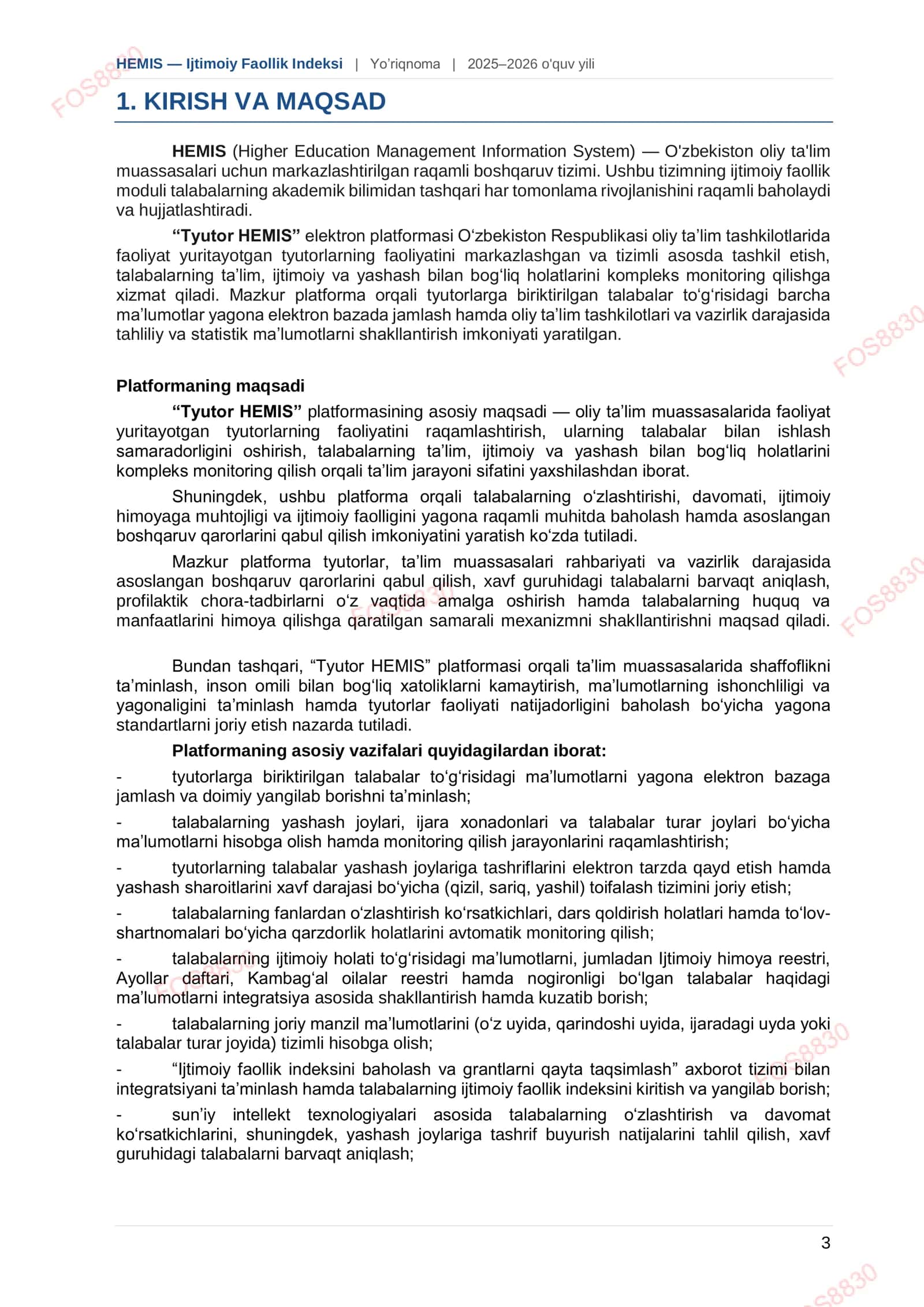 MUNDARIJA 3