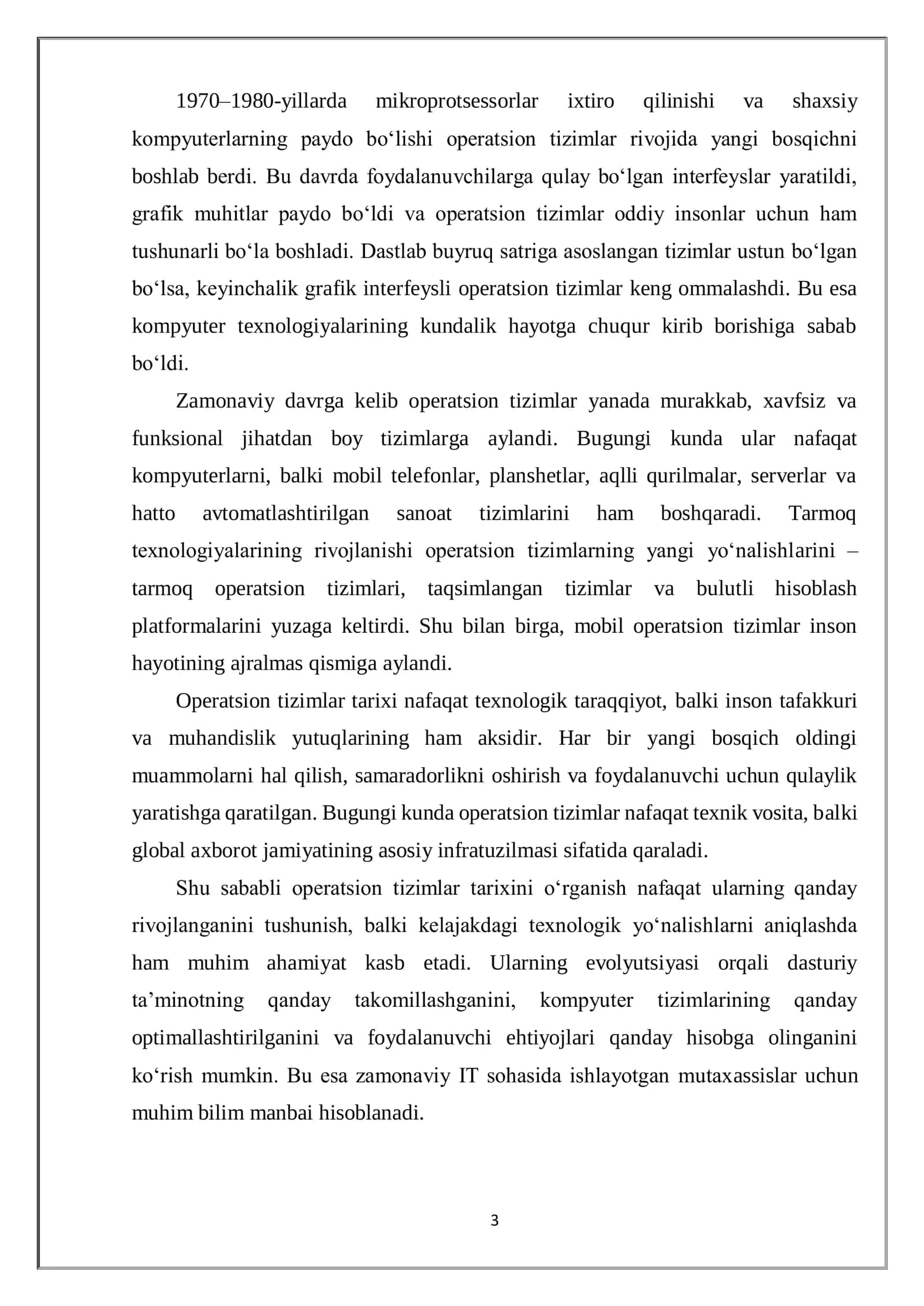 Operatsion tizimlar tarixi 3