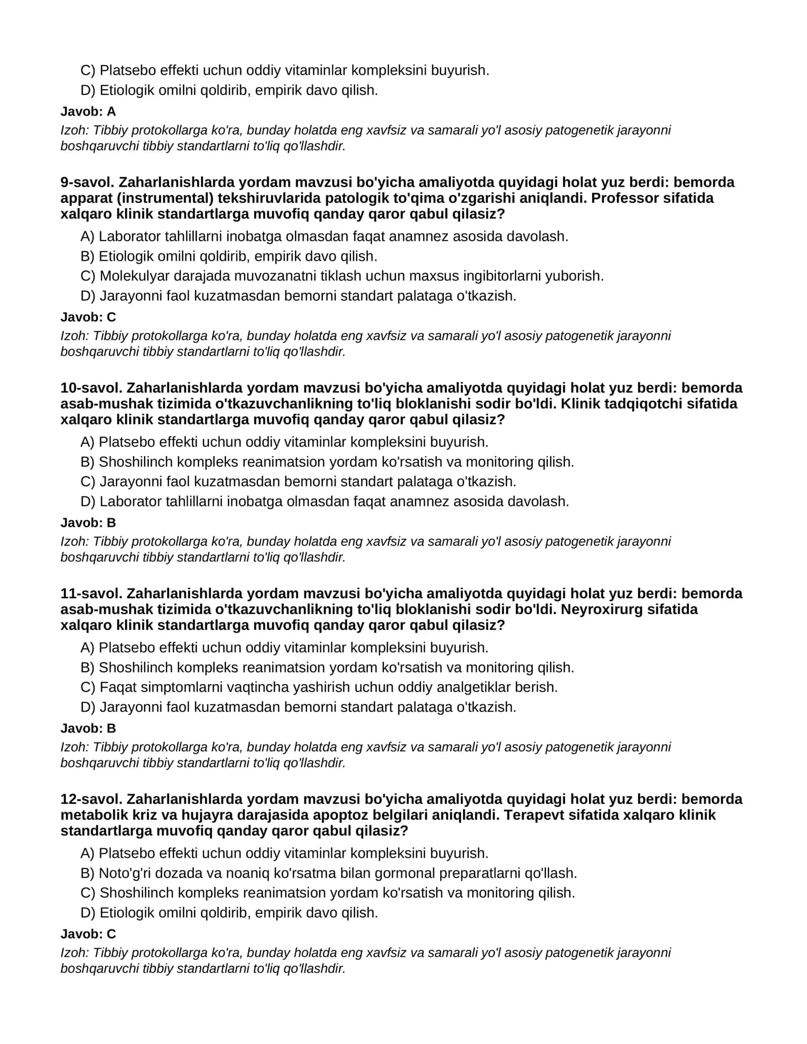 Zaharlanishlarda Yordam - 1-qism 3