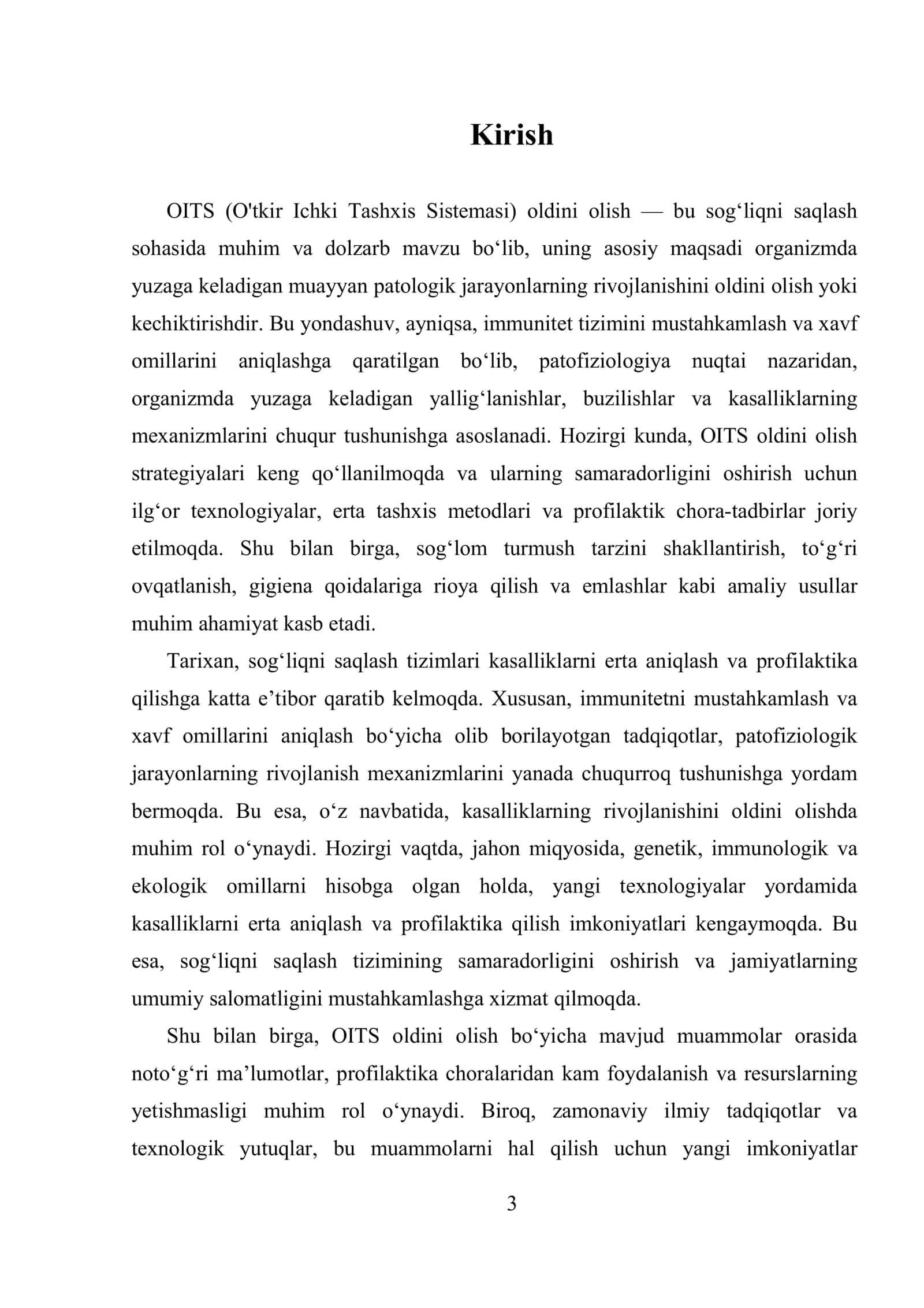 Oitsni oldini olish 3