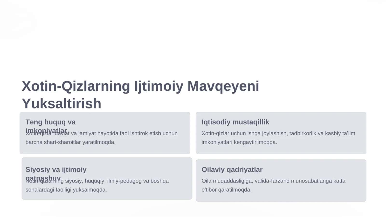 Ijtimoiy Oʻzgarishlar 3