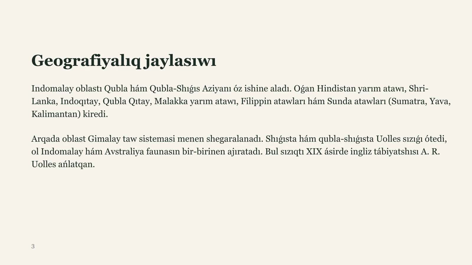 Indomalay oblastı faunası 3
