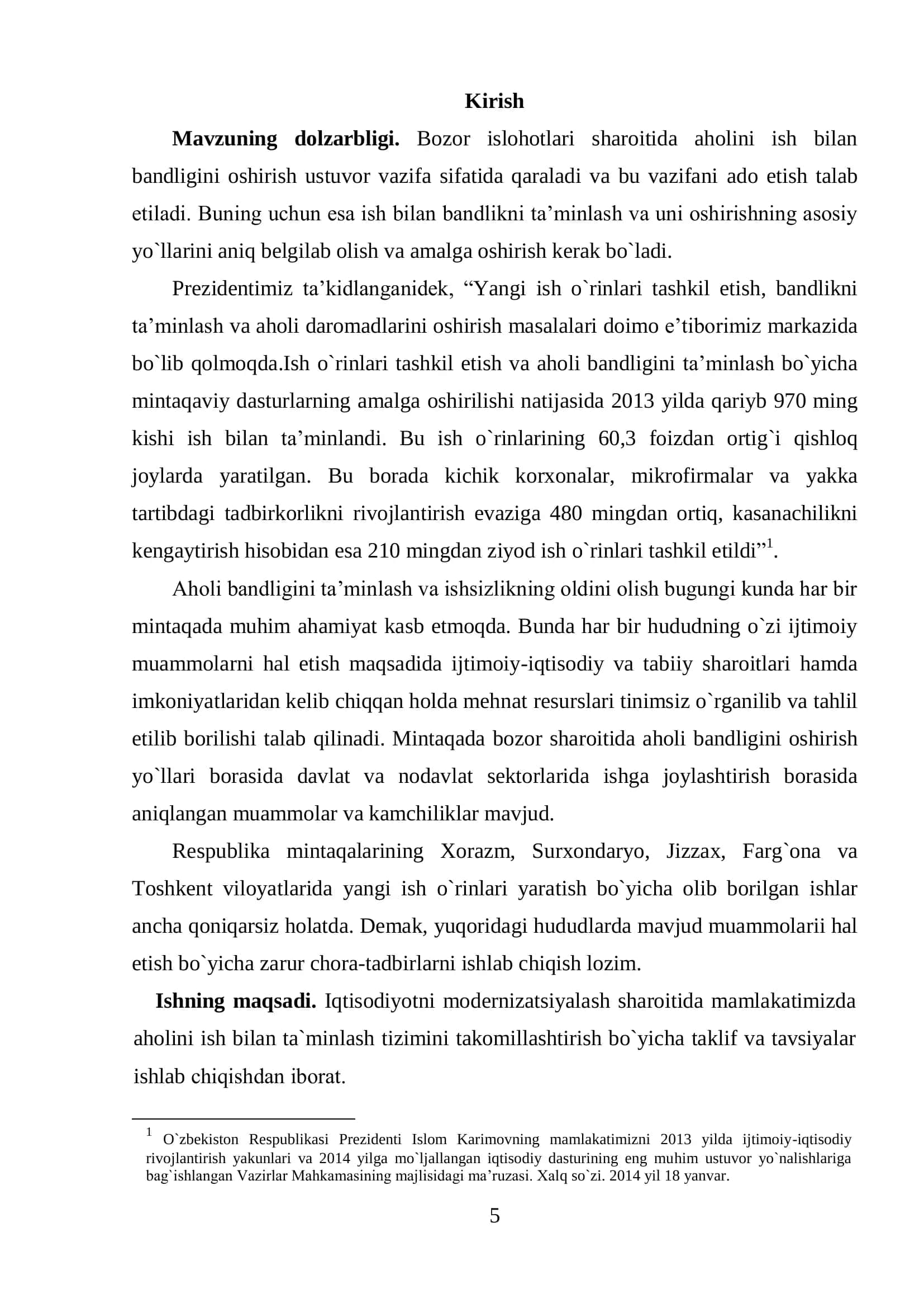 Kirish Mavzuning dolzarbligi. Bozor 3