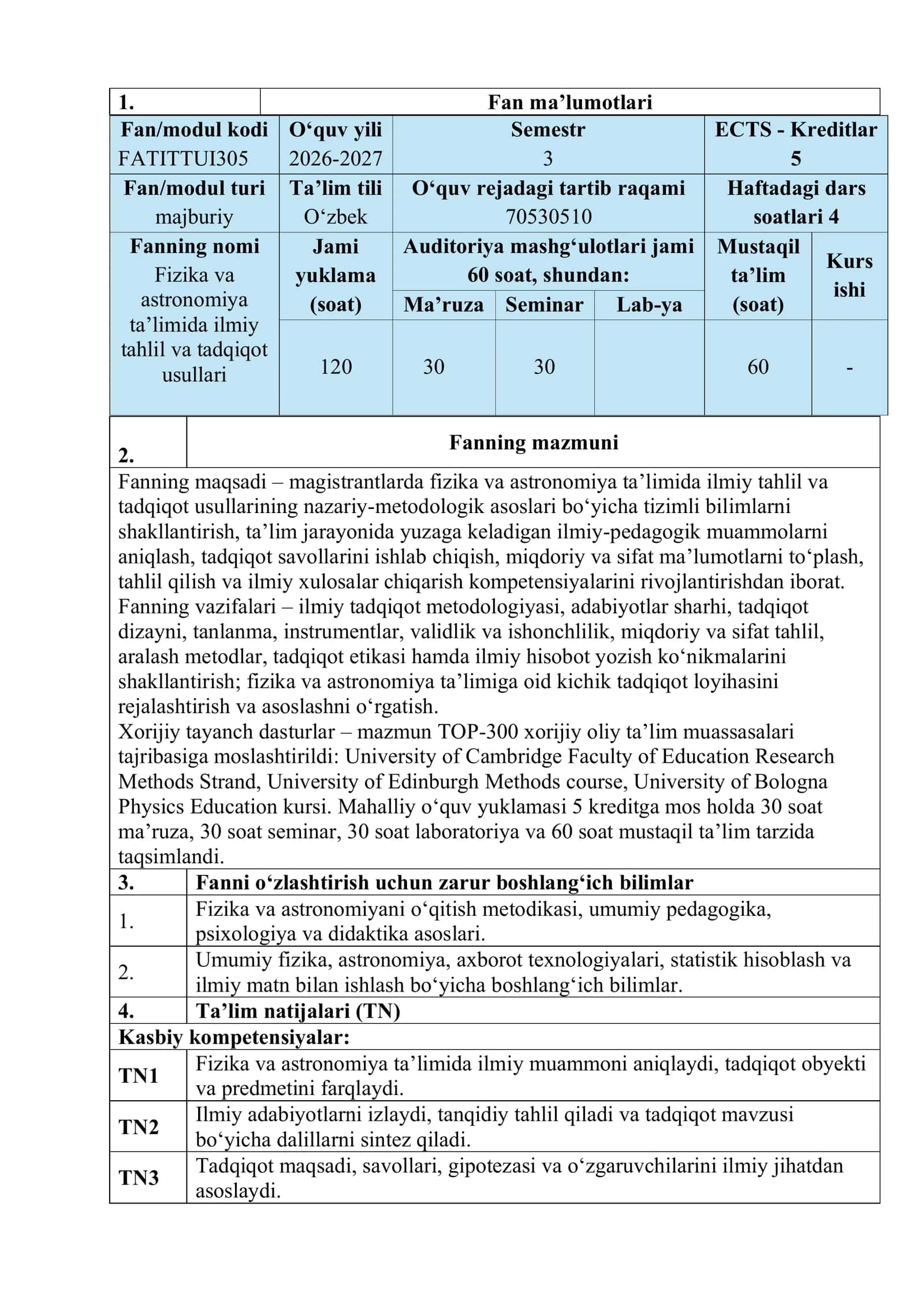 Fizika VA ASTRONOMIYA TA’LIMIDA ILMIY TAHLIL VA TADQIQOT USULLARI 3