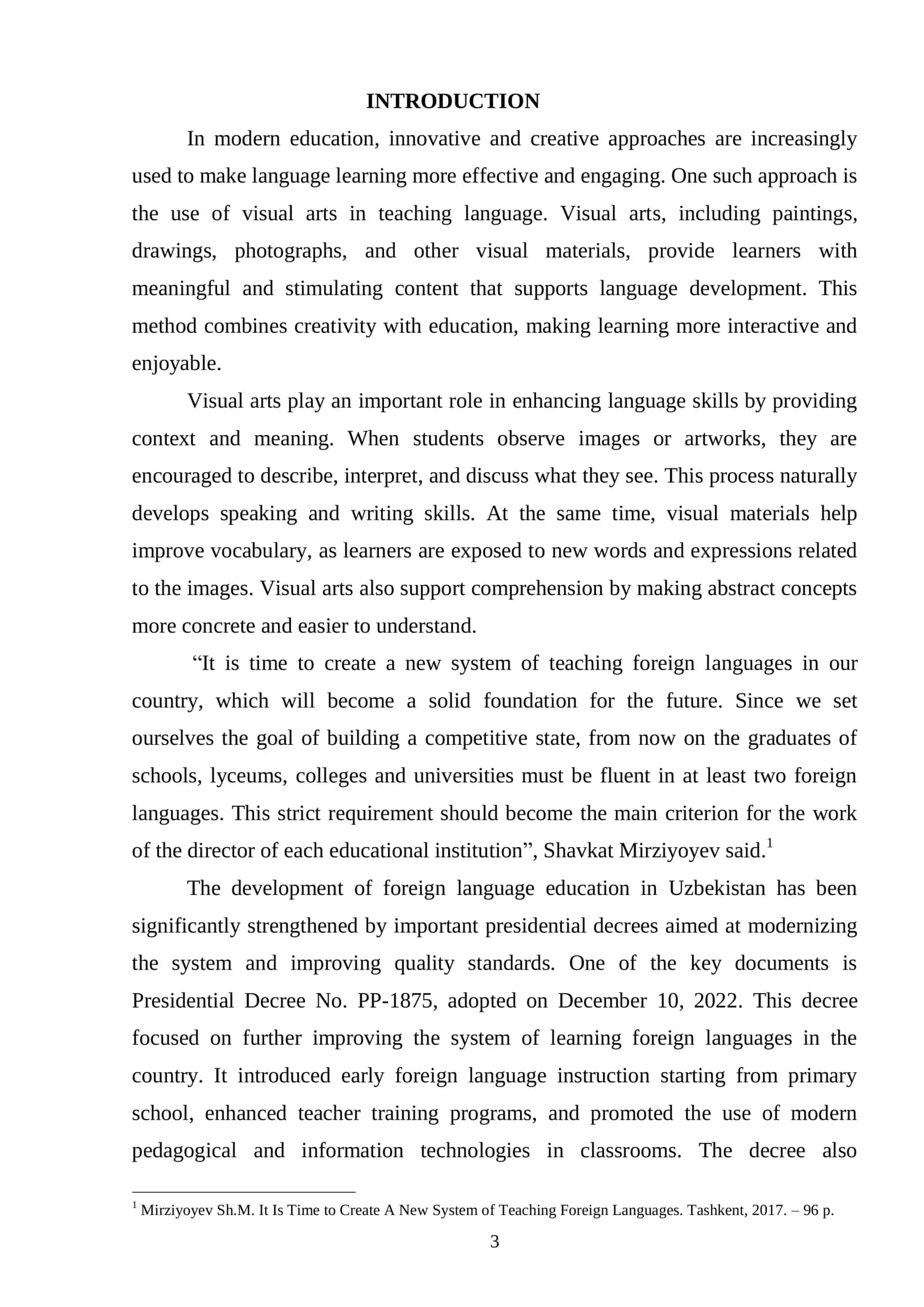 Course Paper on Using Visual Arts to Teach Language 3