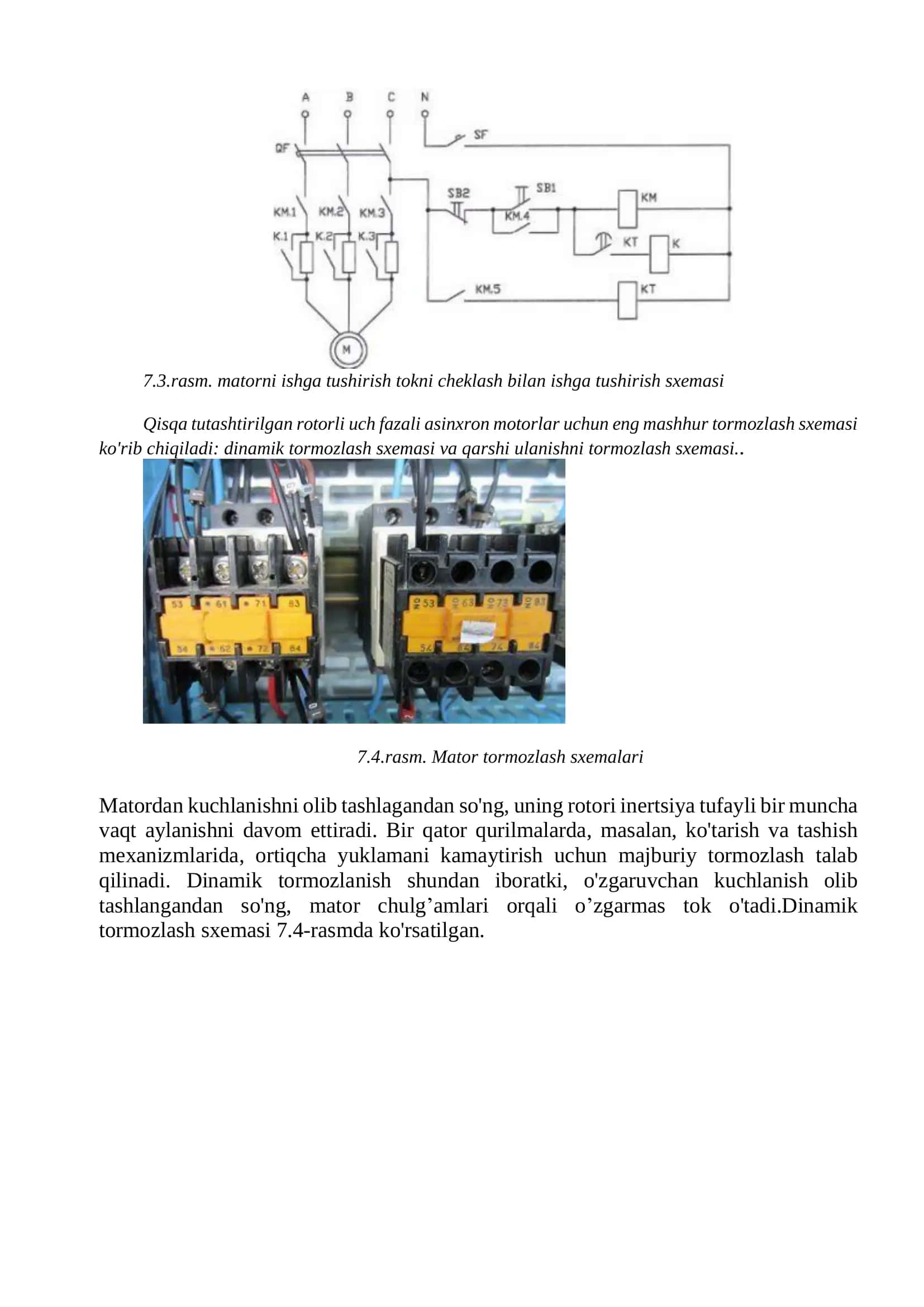 LABORATORIYA ISHI MOTORNI ISHGA TUSHIRISH VA TORMOZLASH SXEMALARI 3