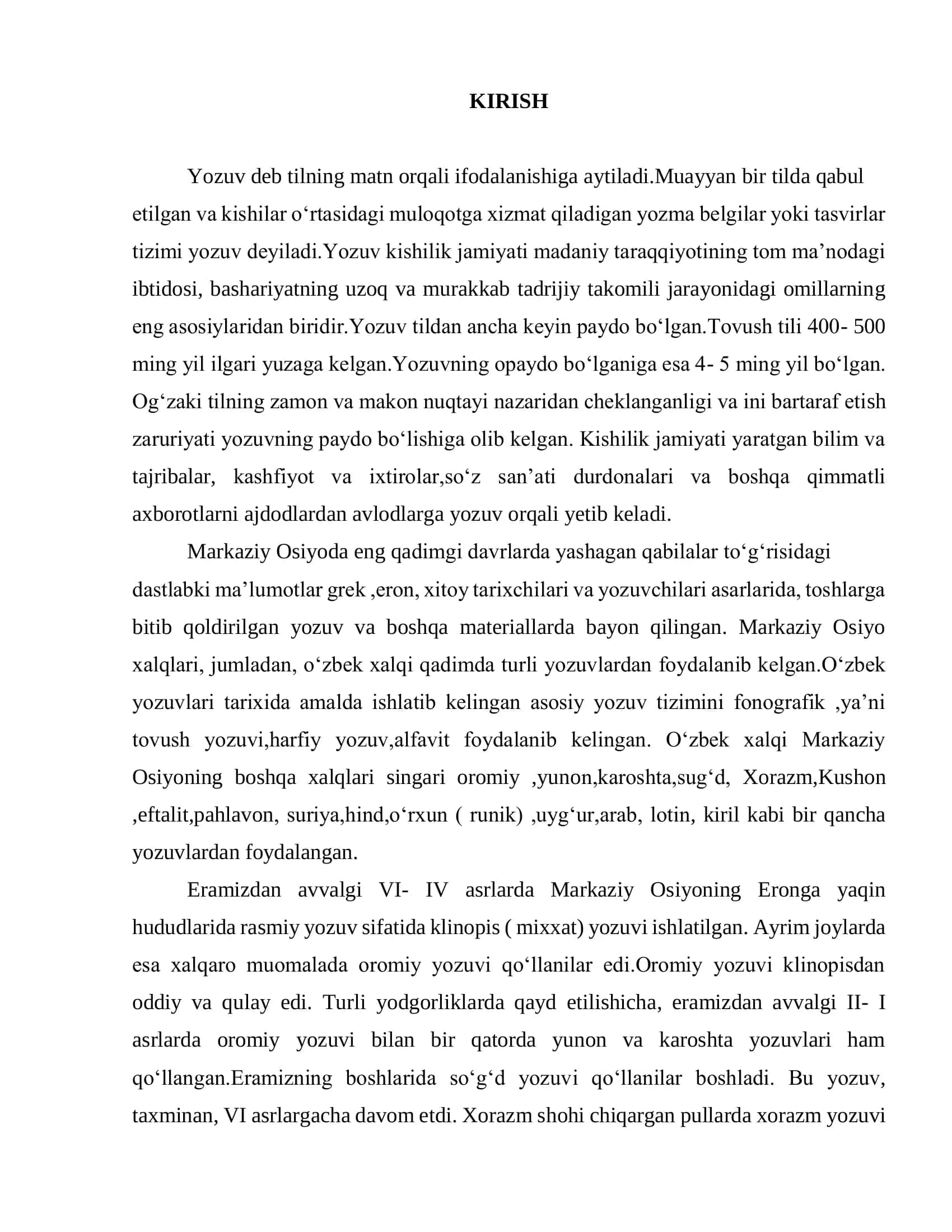 O‘zbek Tilining Yozuv Tizimlari Tarixi 3