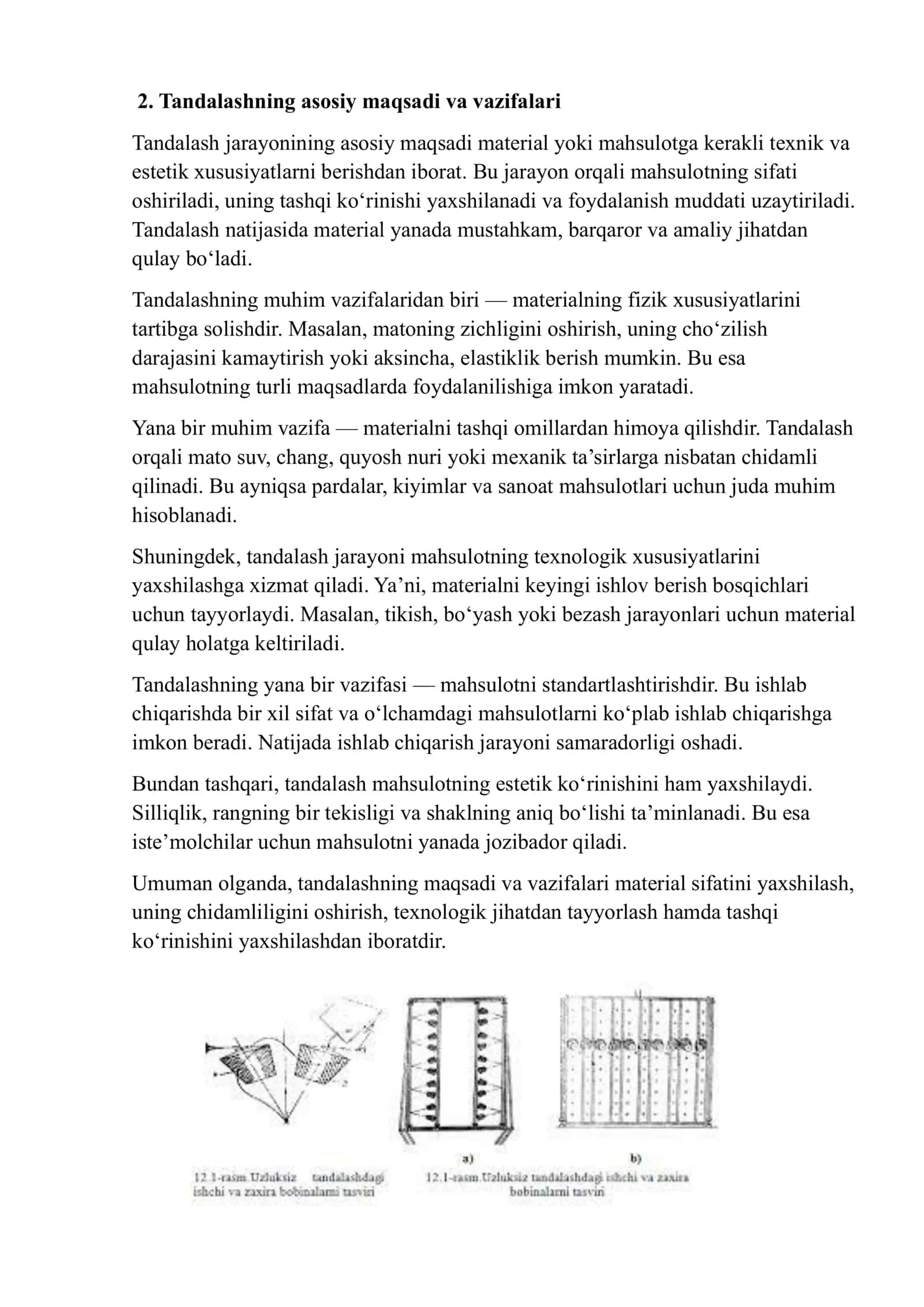 Tandalash turlari 3