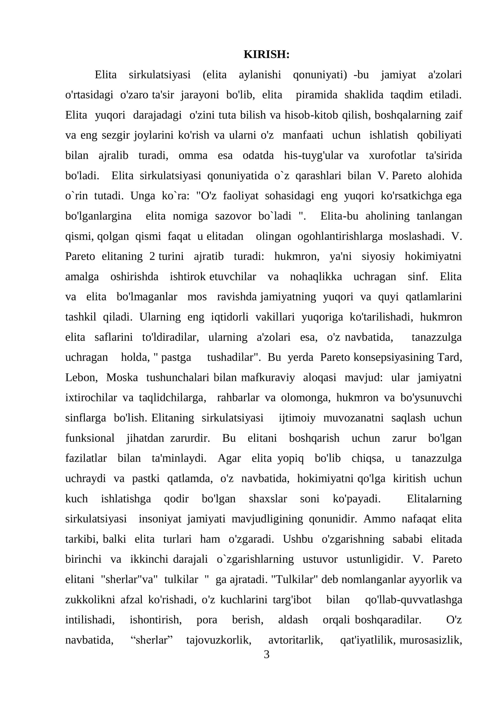 ELITA SIRKULYATSIYASI QONUNIYATI 3