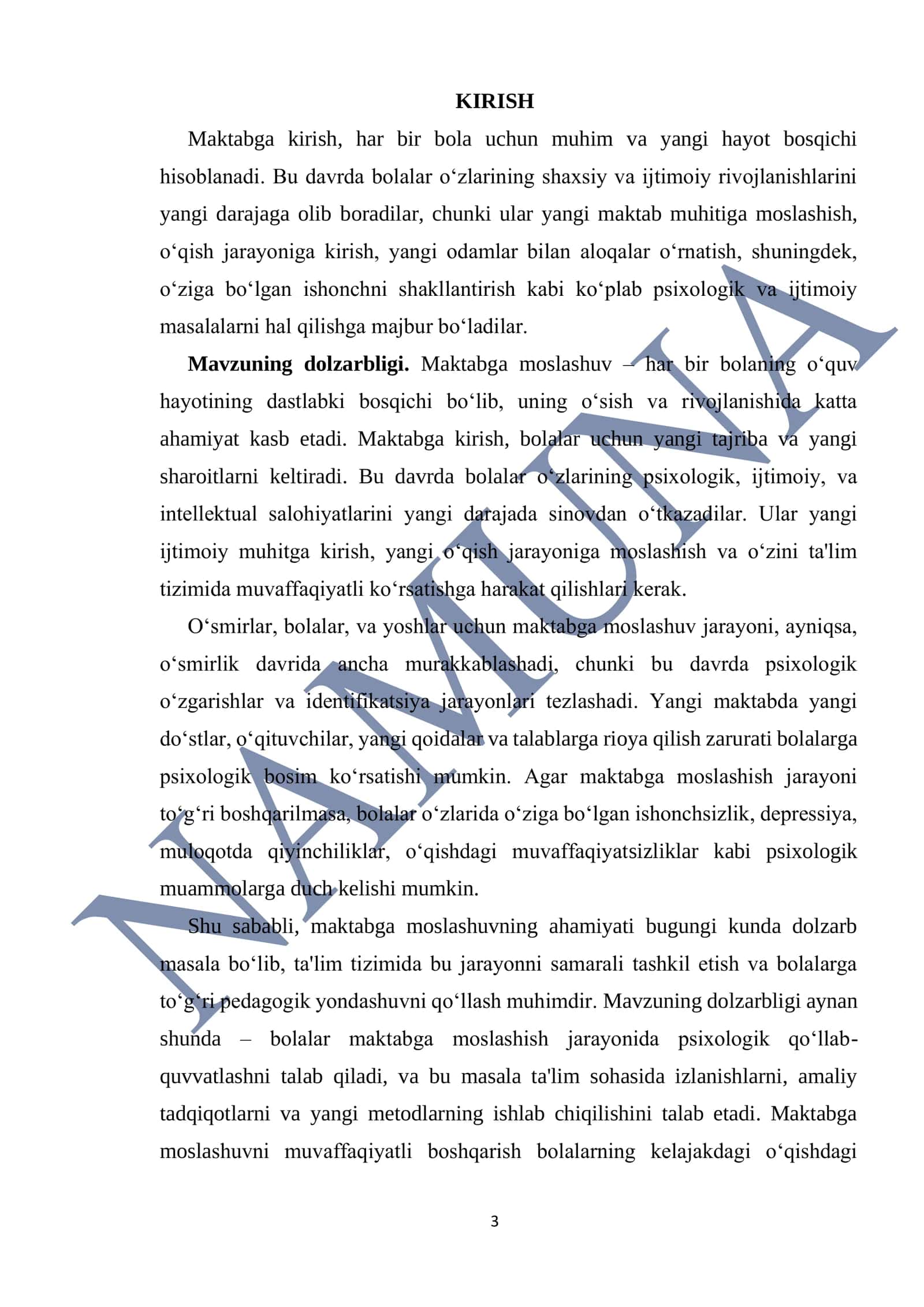 Bolaning maktabga moslashuvining ahamiyati 3