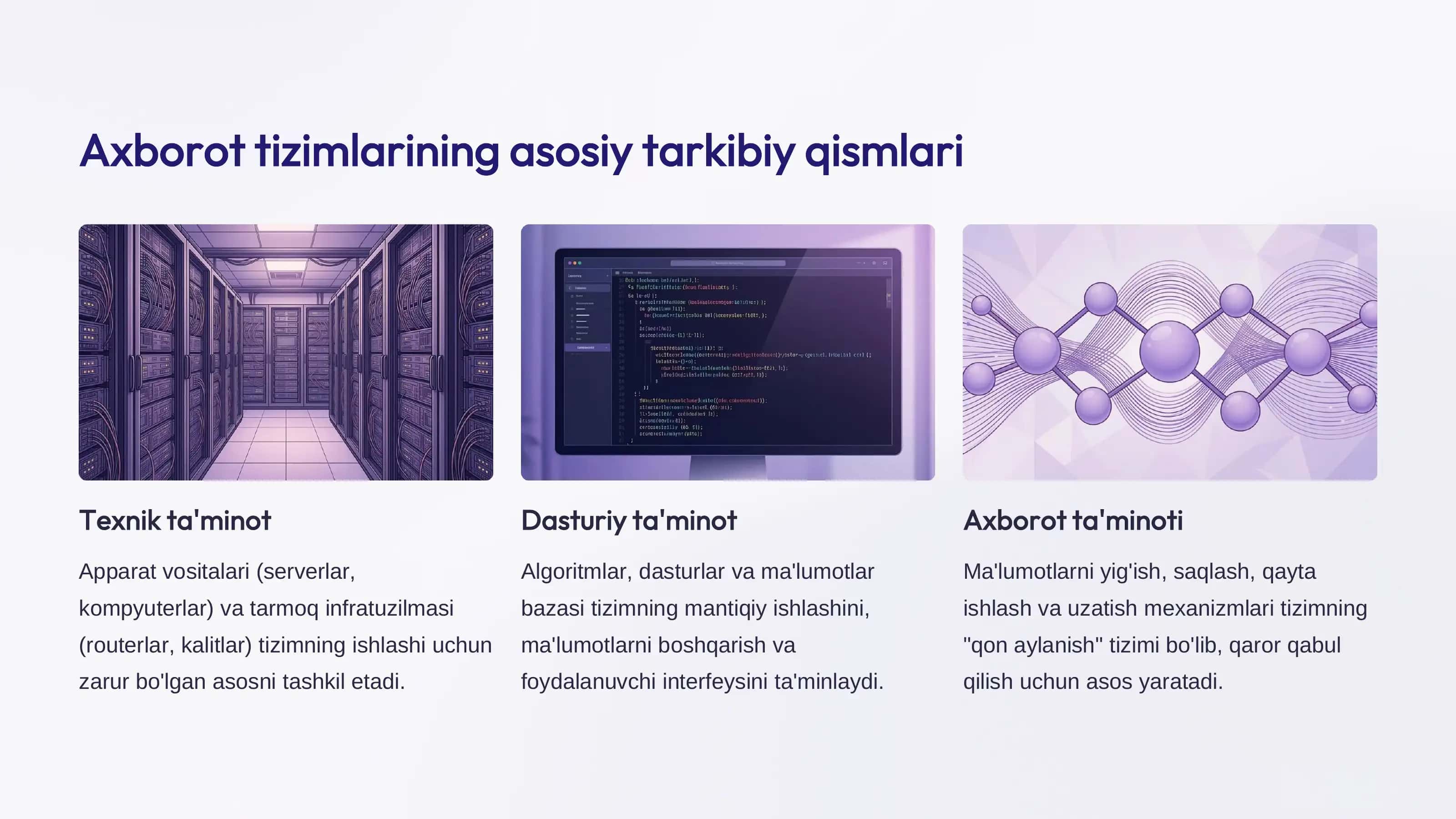 Axborot tizimlarining matematik, huquqiy va tashkiliy ta'minotlari 3