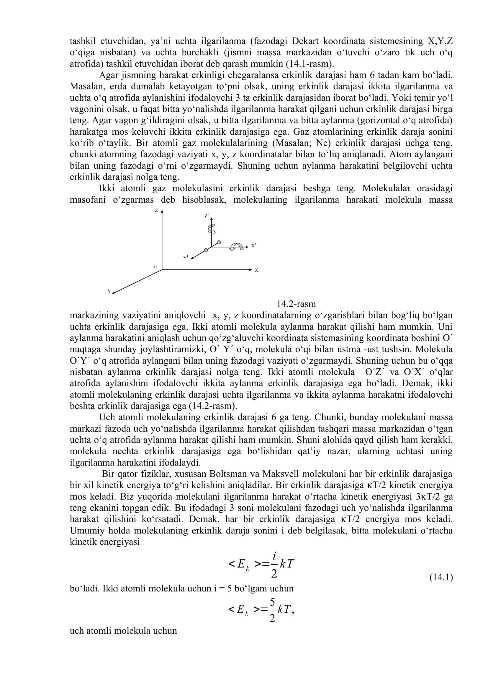 Termodinamikaning 1-qonuni va uning tadbiqlari 3