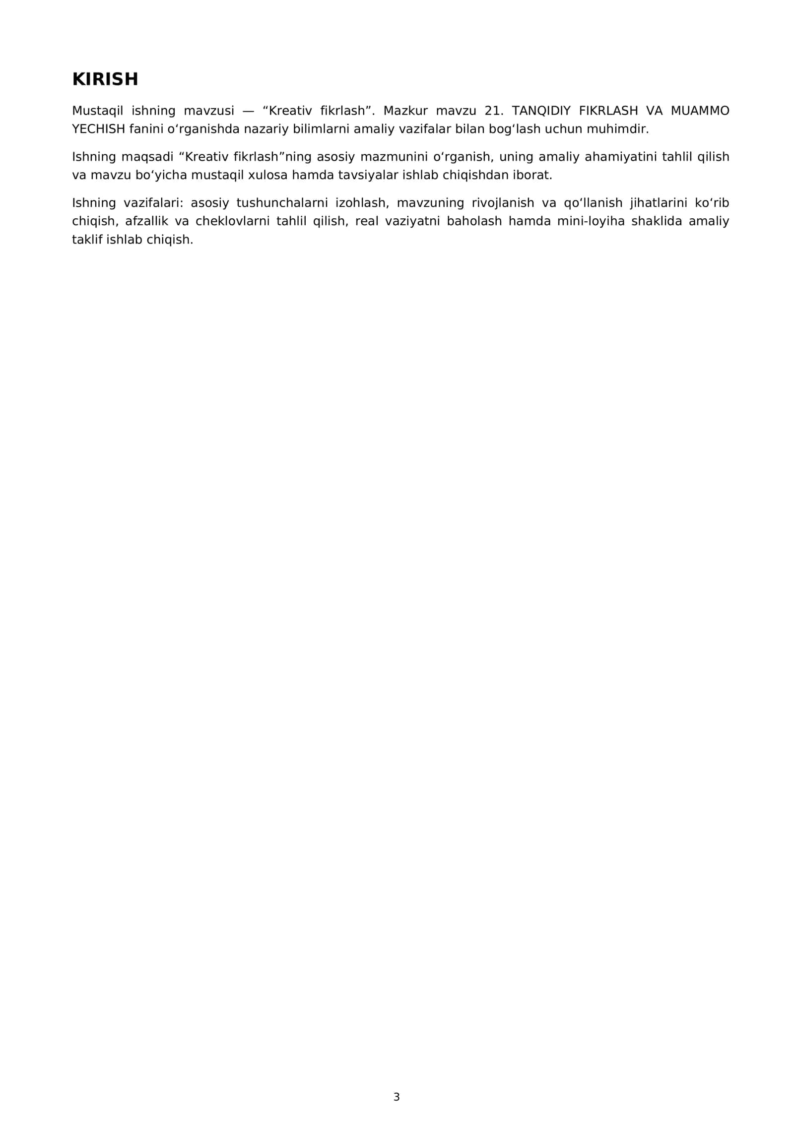 Kreativ fikrlash 3