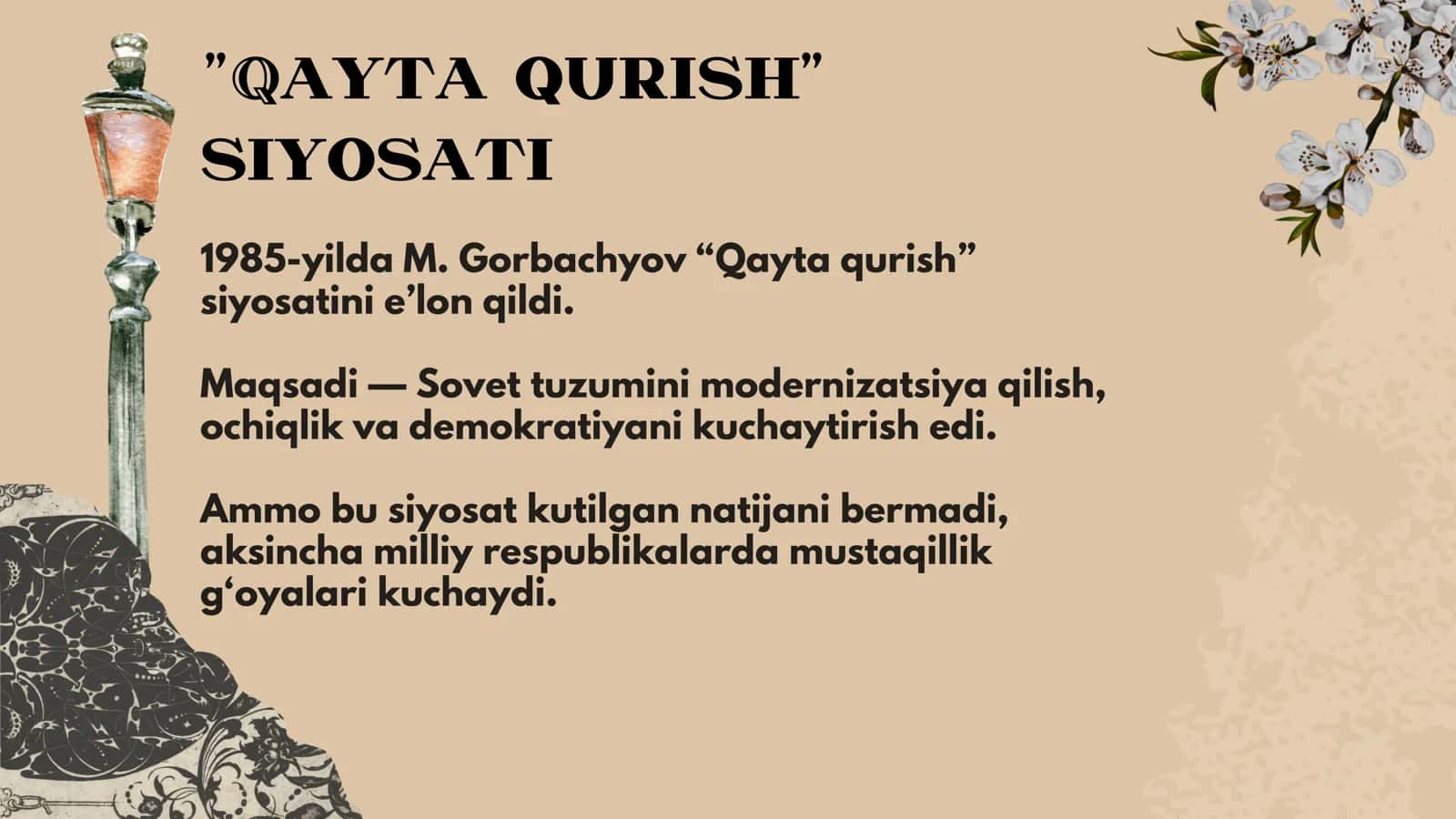 Mustaqillikka erishish arafasida O‘zbekistondagi ijtimoiy-siyosiy jarayonlar 3