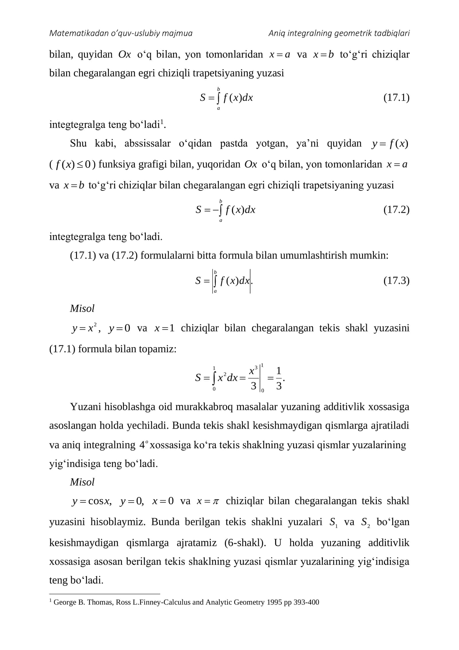ANIQ INTEGRALNING GEOMETRIK TADBIQLARI 3
