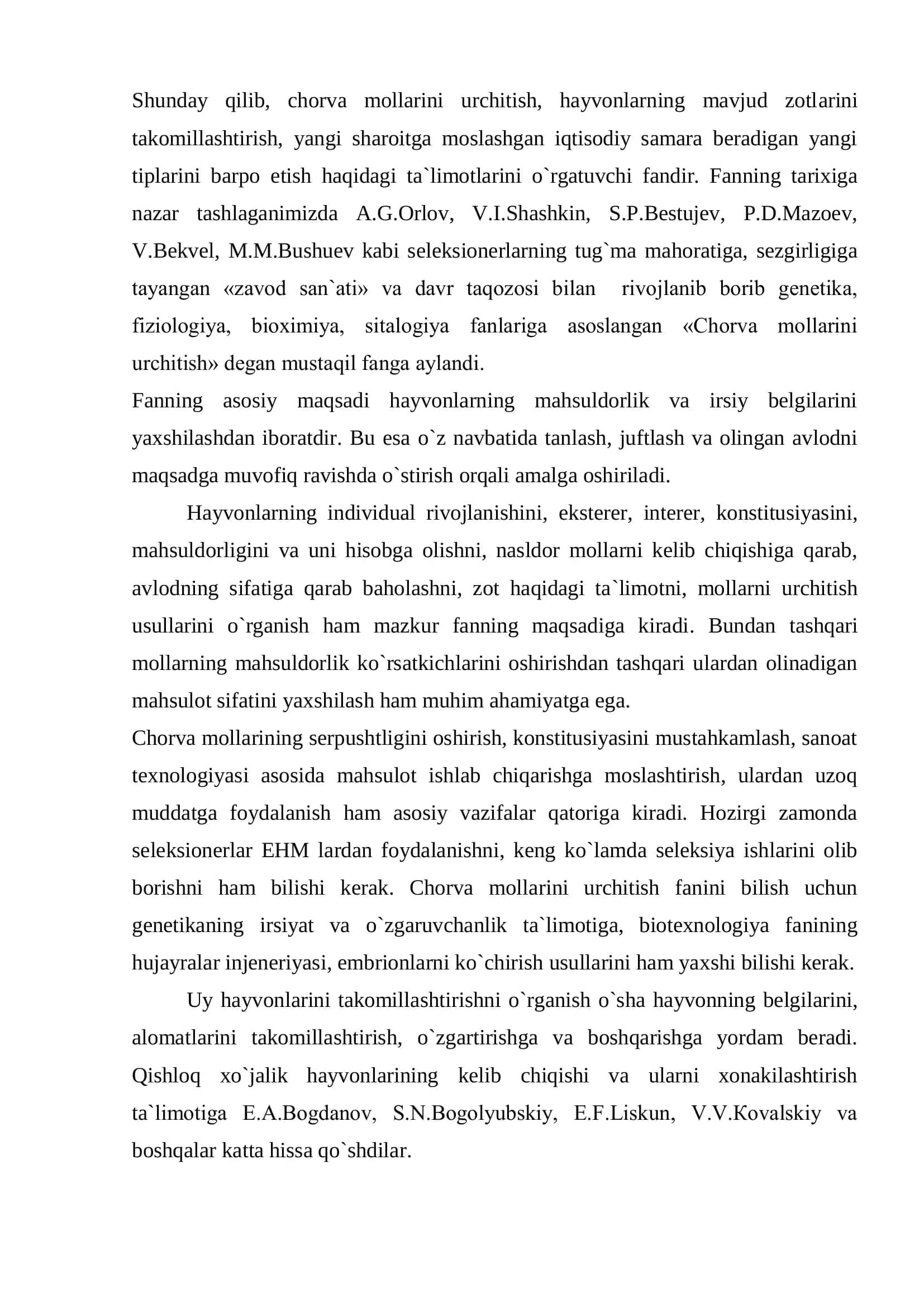 Chorvachilik tarmog`ining halq xo`jaligidagi ahamiyati 3