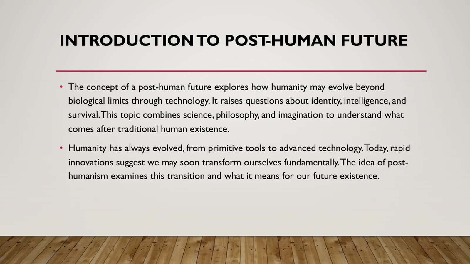 The Concept of Post-Human Future 3