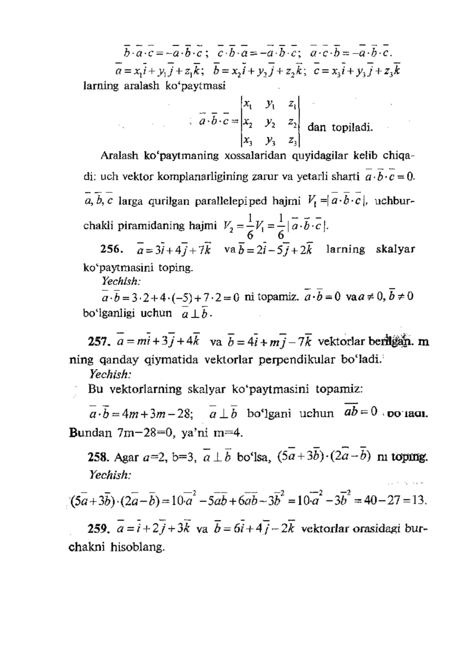 Amaliy mashg’ulot. Vektorning moduli va yo’naltiruvchi kosinuslari 3