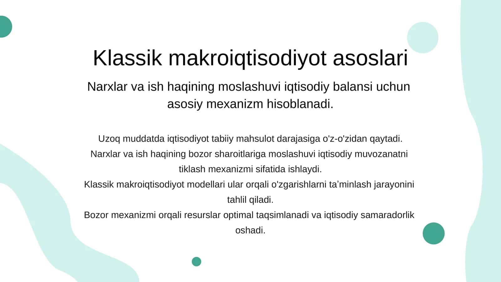 Klassik makroiqtisodiyot asoslari 3