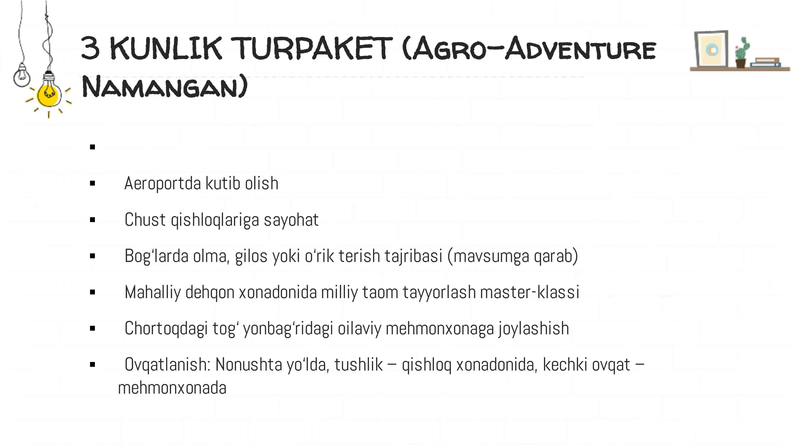 Agro-Turizm Turpaketi (Namangan viloyati misolida) 3