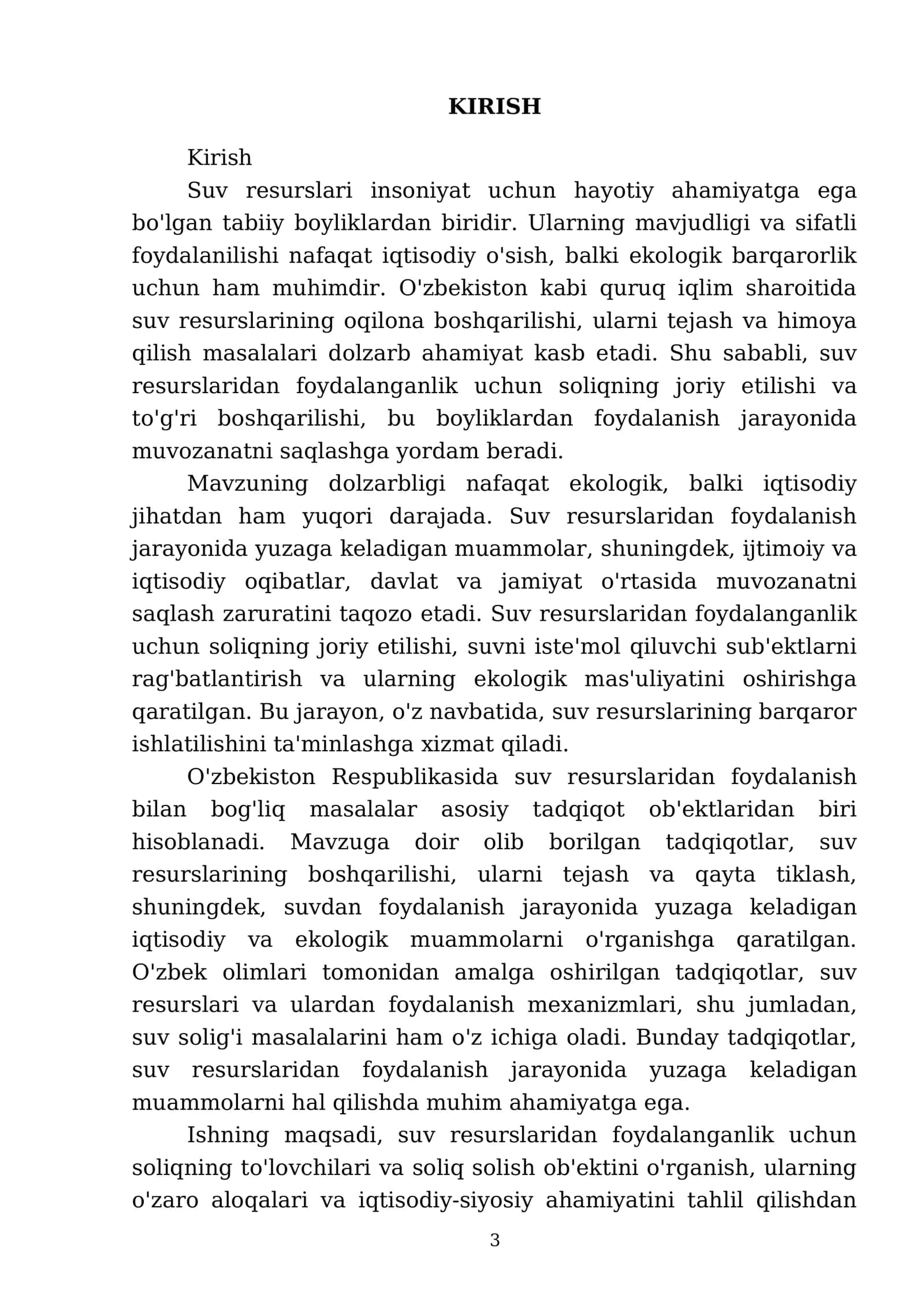 Suv resurslaridan foydalanganlik uchun soliqning to‘lovchilari va soliq solish ob‘ekti 3