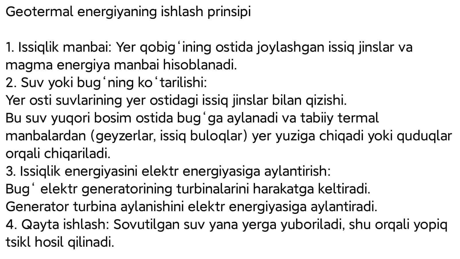 Geotermal energiyaning xususiyatlari 3