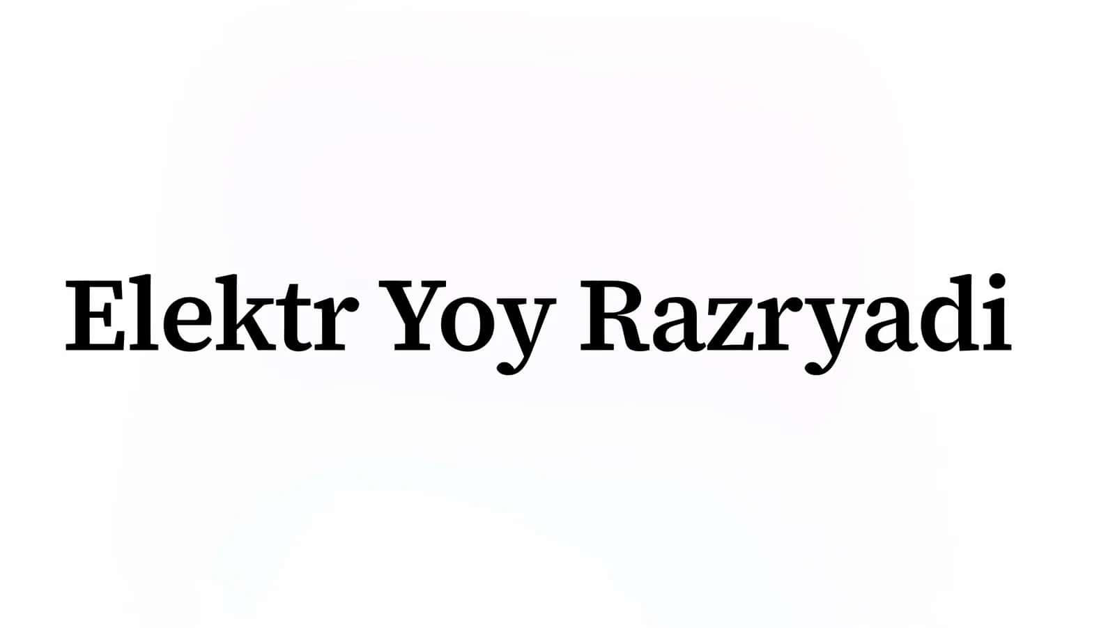 Elektr Razryadning 3