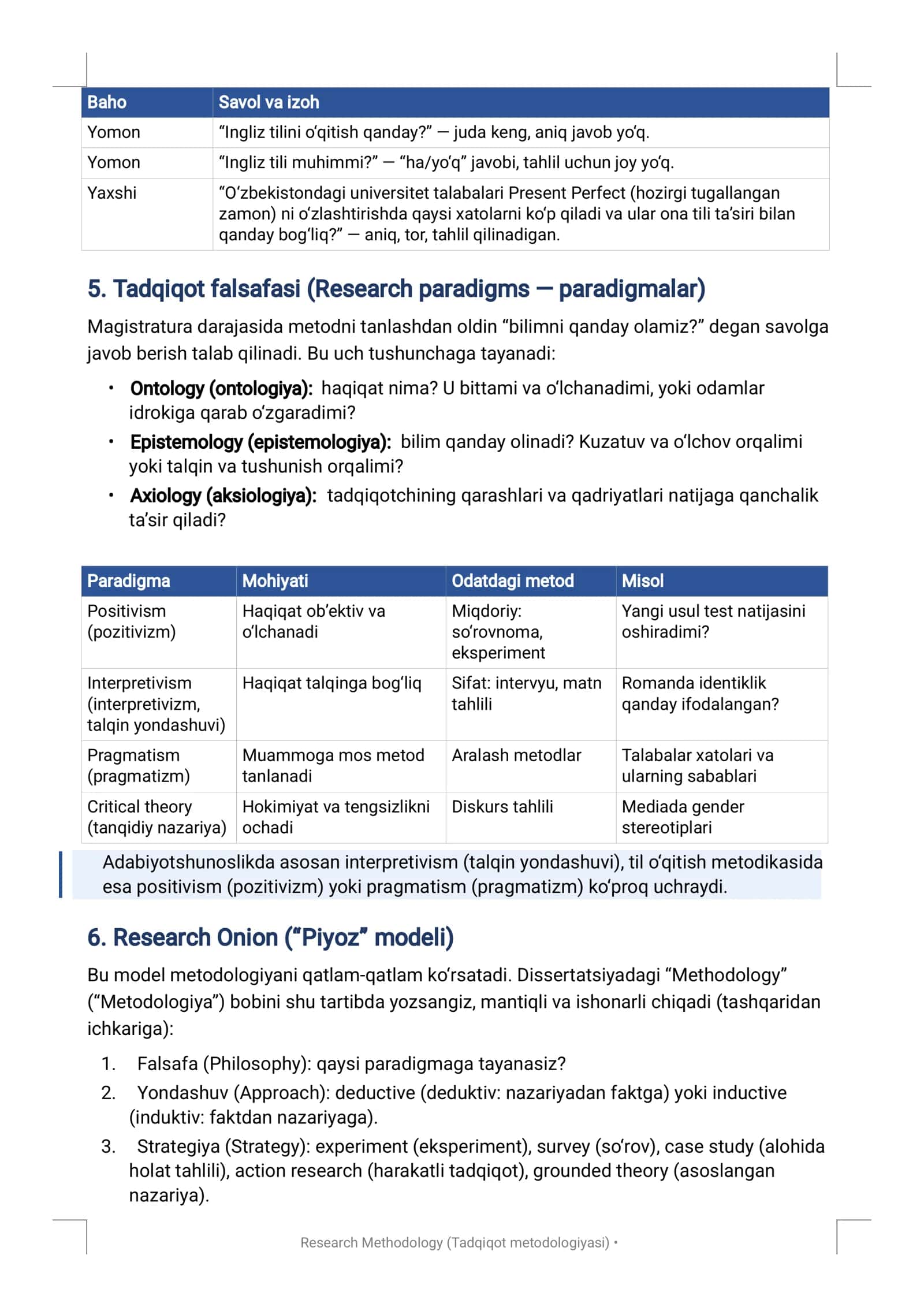 Tadqiqot metodologiyasi 3