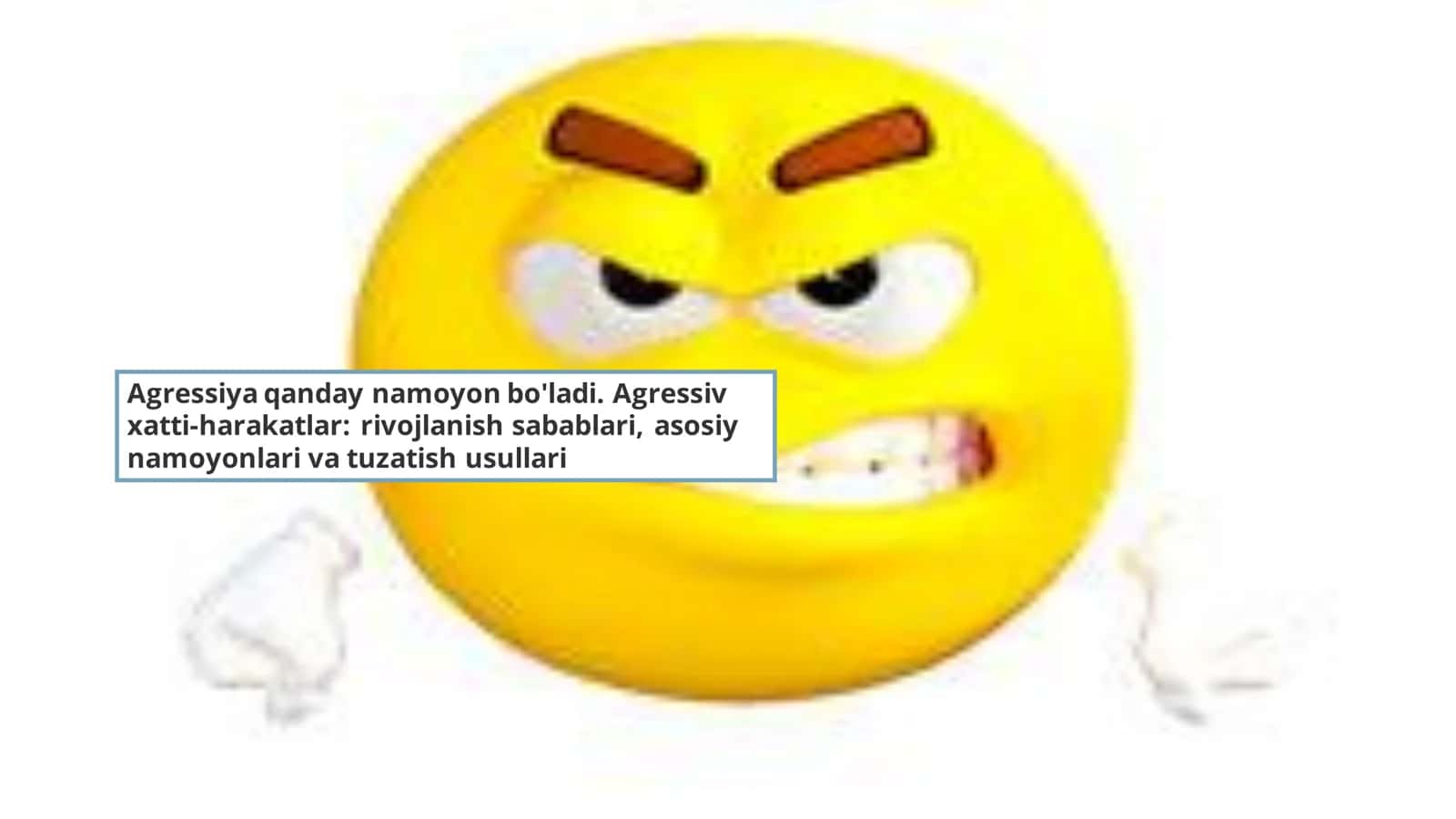 SHAXSLARARO MUNOSABATLARDA AGRESSIVLIGI 3