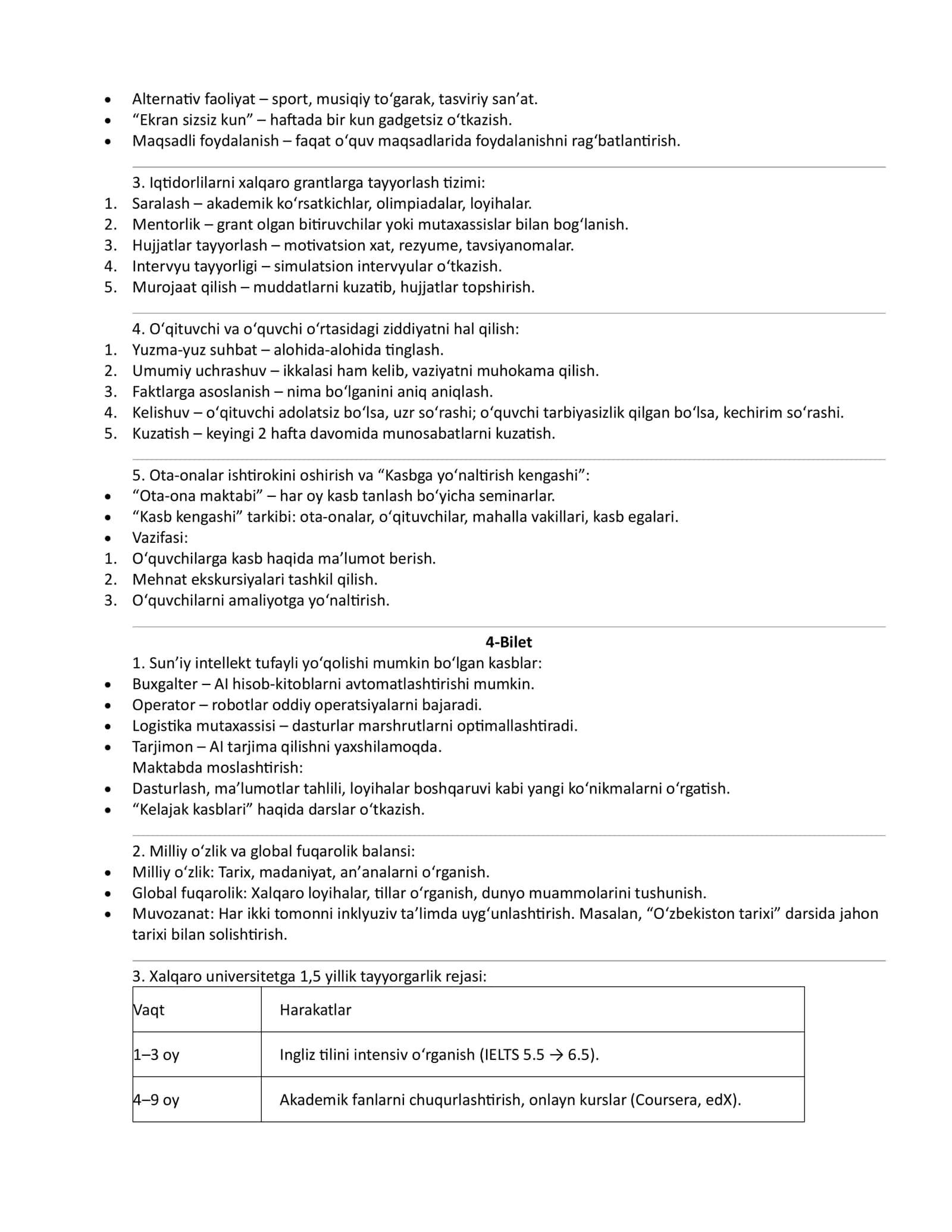 Maktab maslaxatchisi suhbat savollariga javoblari 3