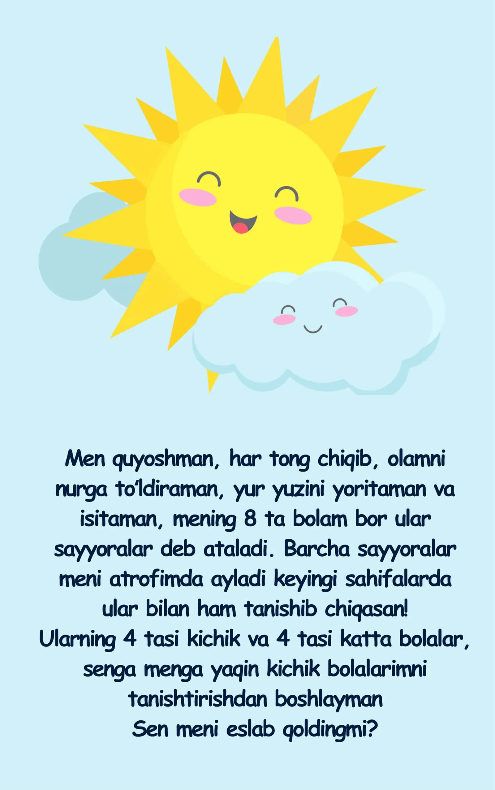 Sayyoralar haqida 3