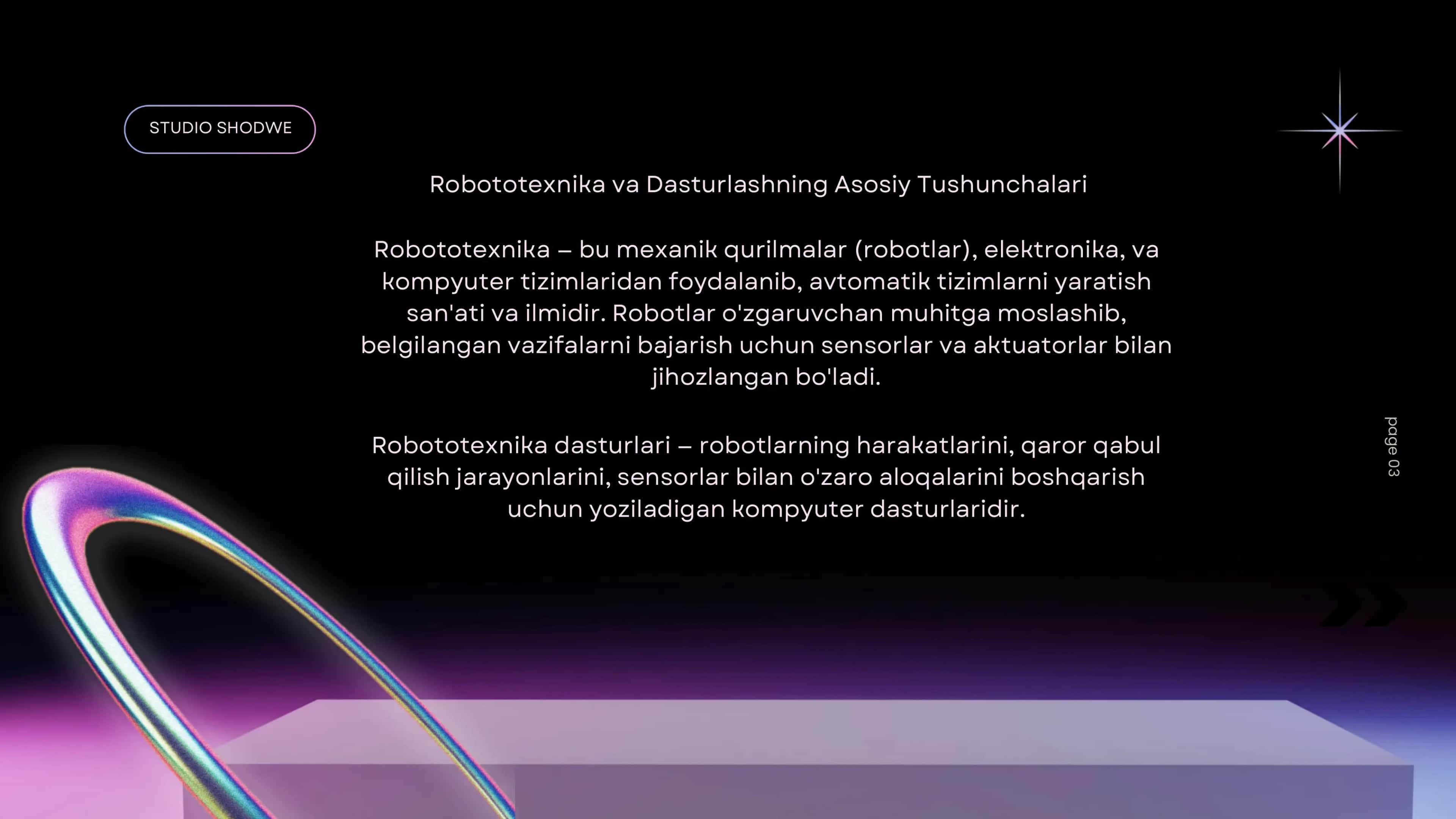RABOTATEXNIKANING BOSHLANG'ICH DASTURLARI 3