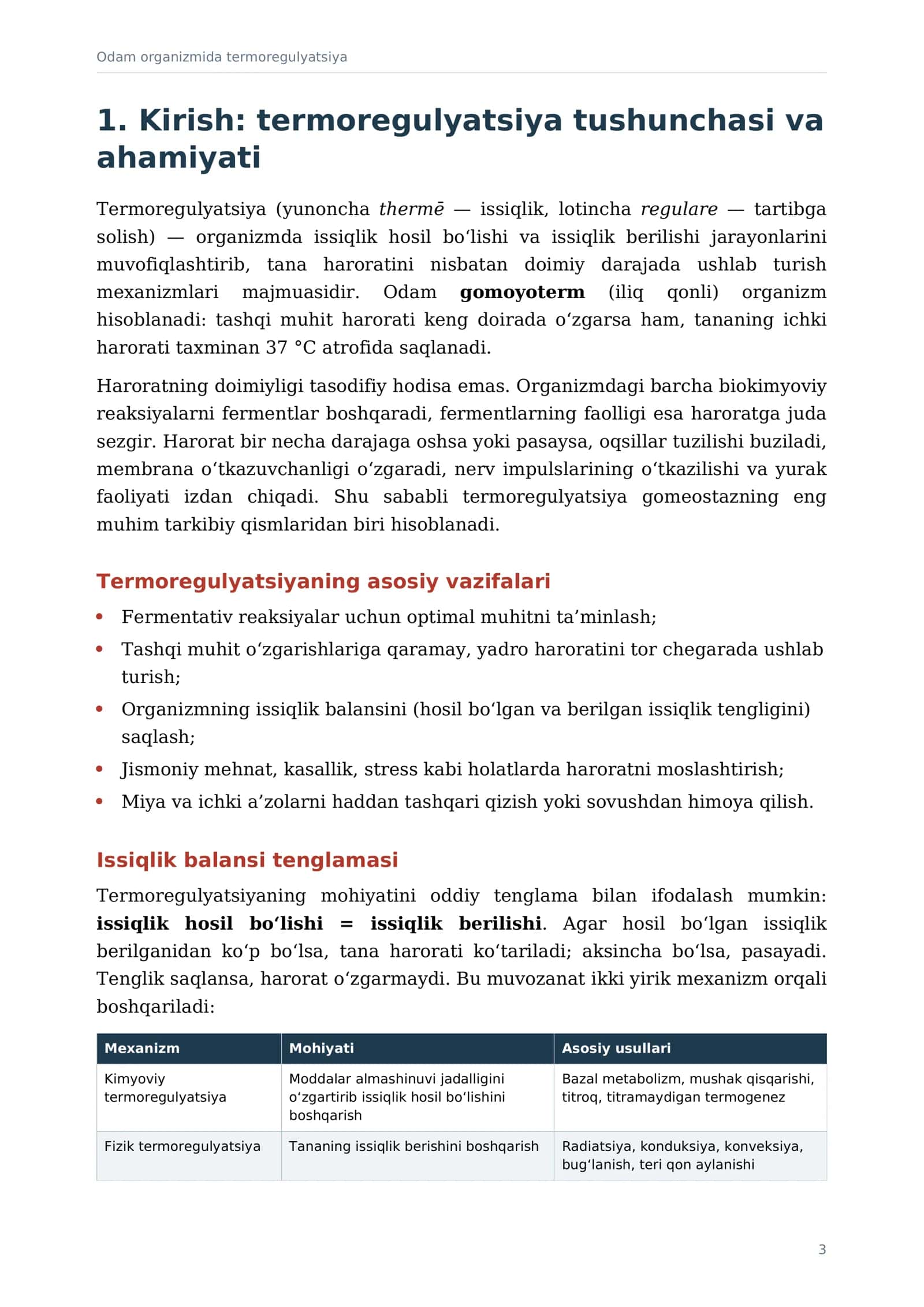 Odam organizmida termoregulyatsiya 3