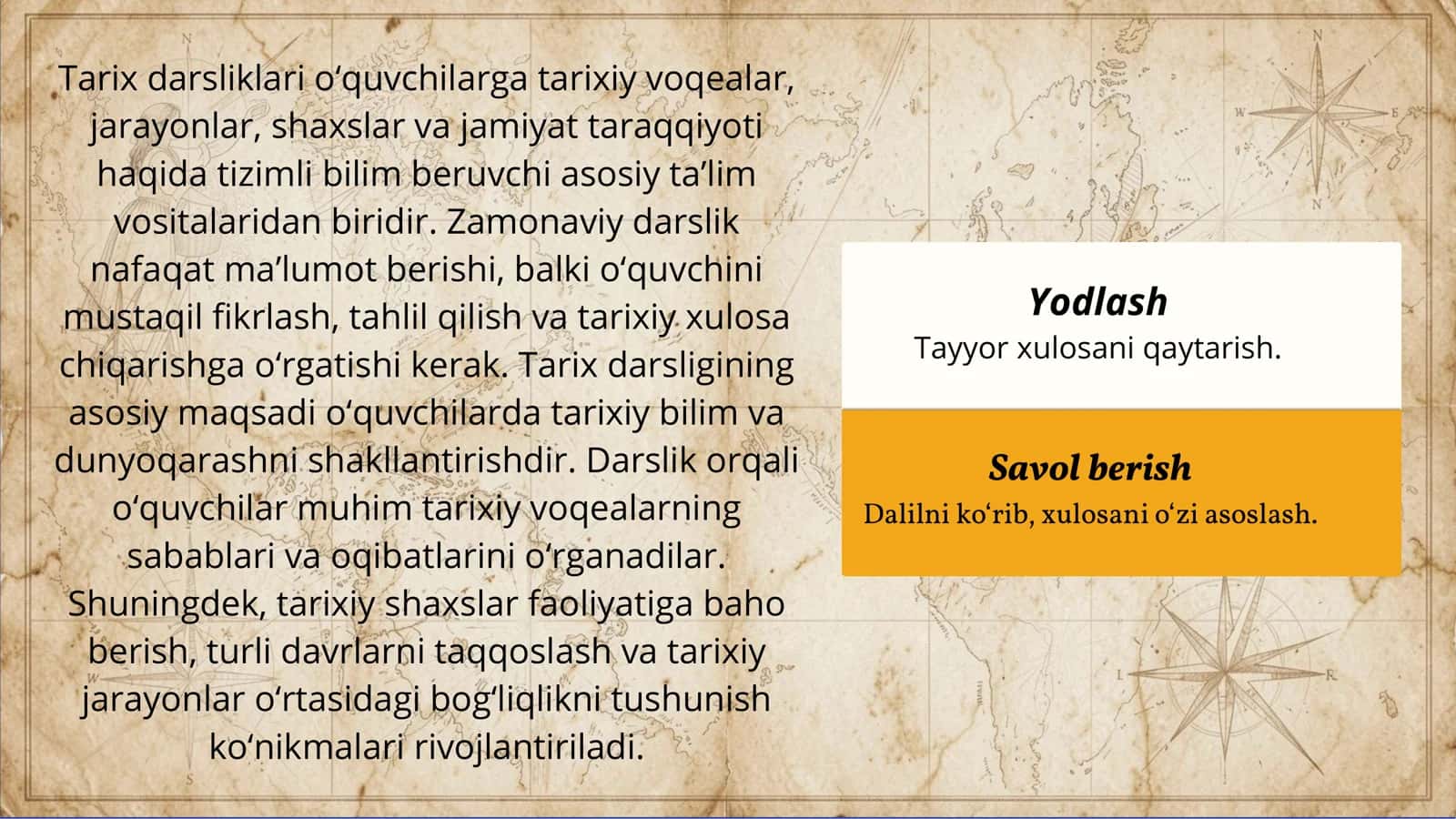 Tarix darsliklari va ularga qo’yilgan zamonaviy talablar 3